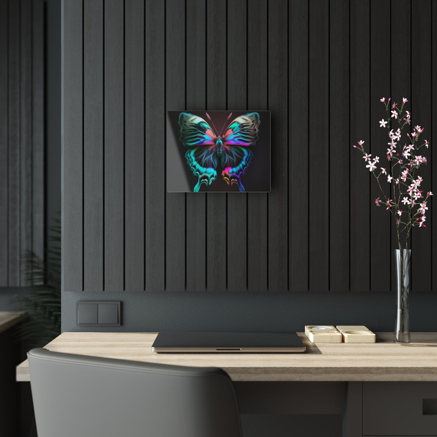 Acrylic Prints Neon Butterfly Fusion 3