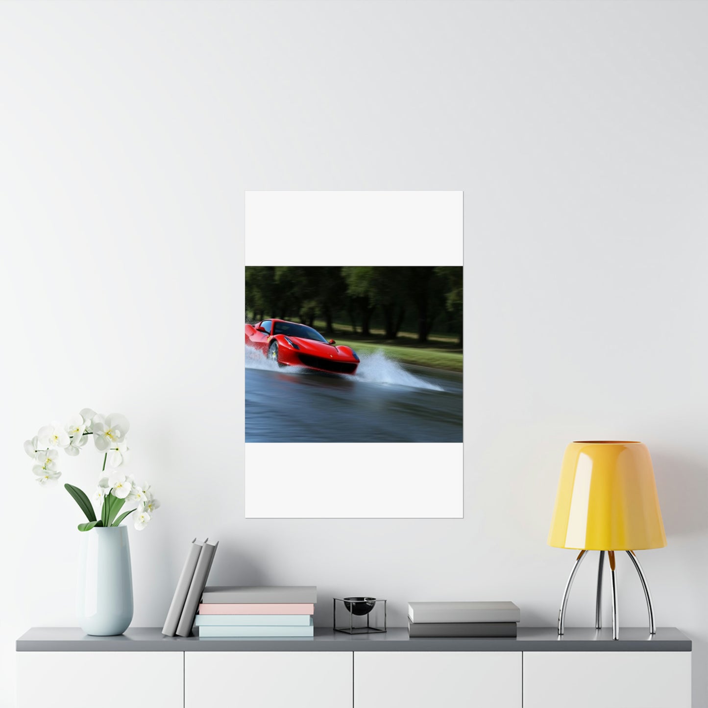 Premium Matte Vertical Posters Water Ferrari Splash 3