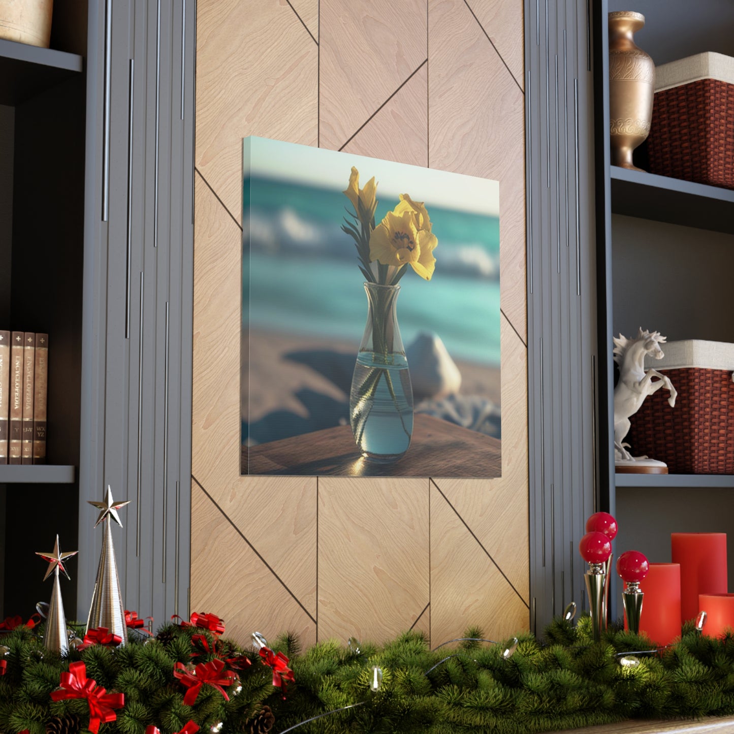 Canvas Gallery Wraps Yellow Gladiolus glass 4