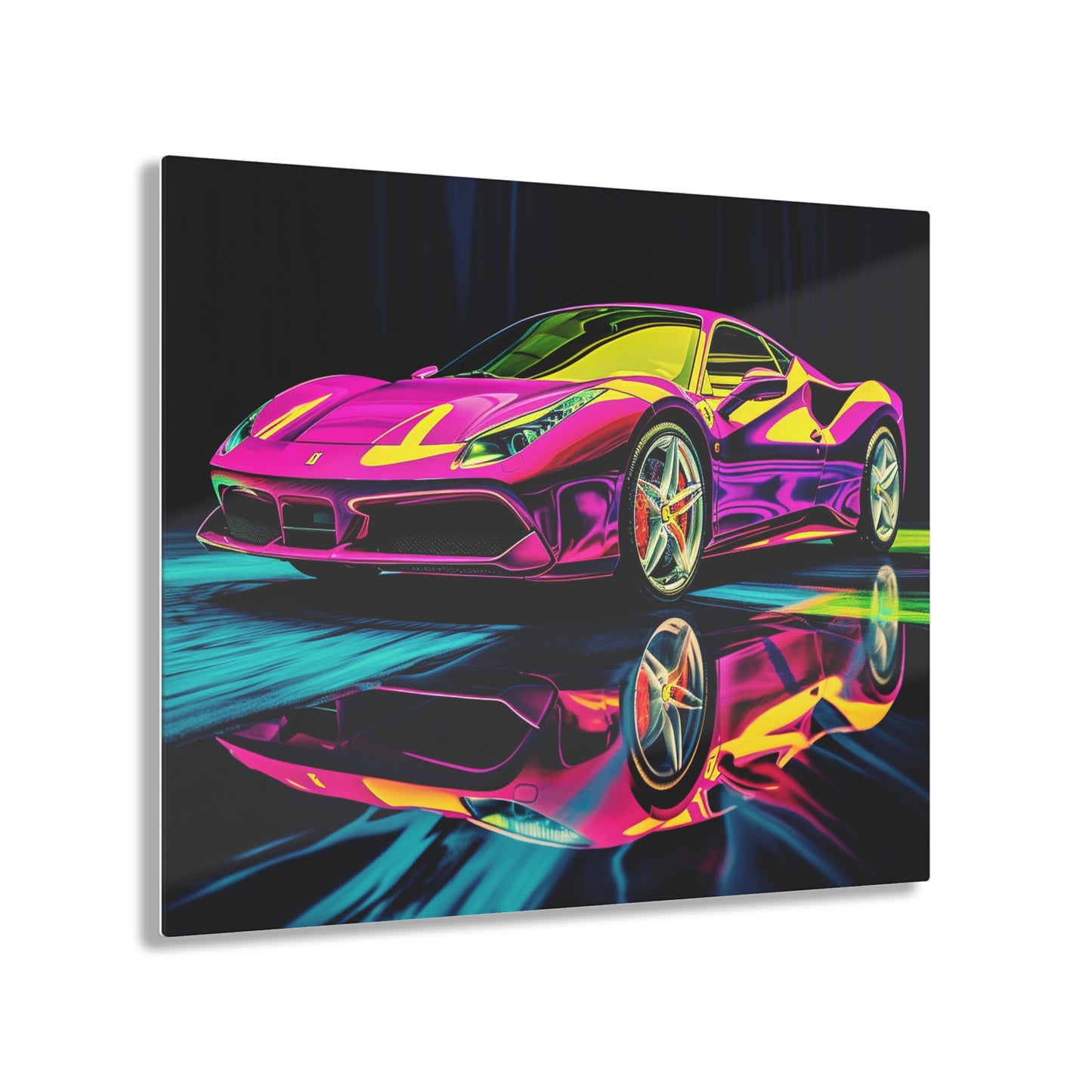 Acrylic Prints Pink Ferrari Macro 3