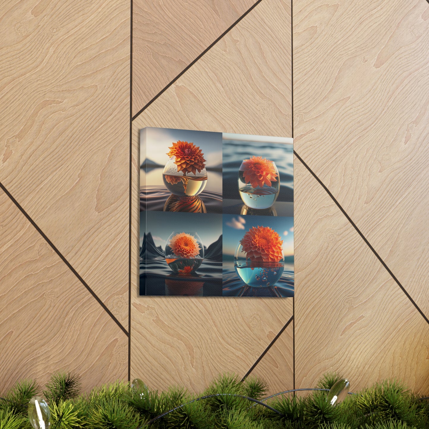 Canvas Gallery Wraps Dahlia Orange 5
