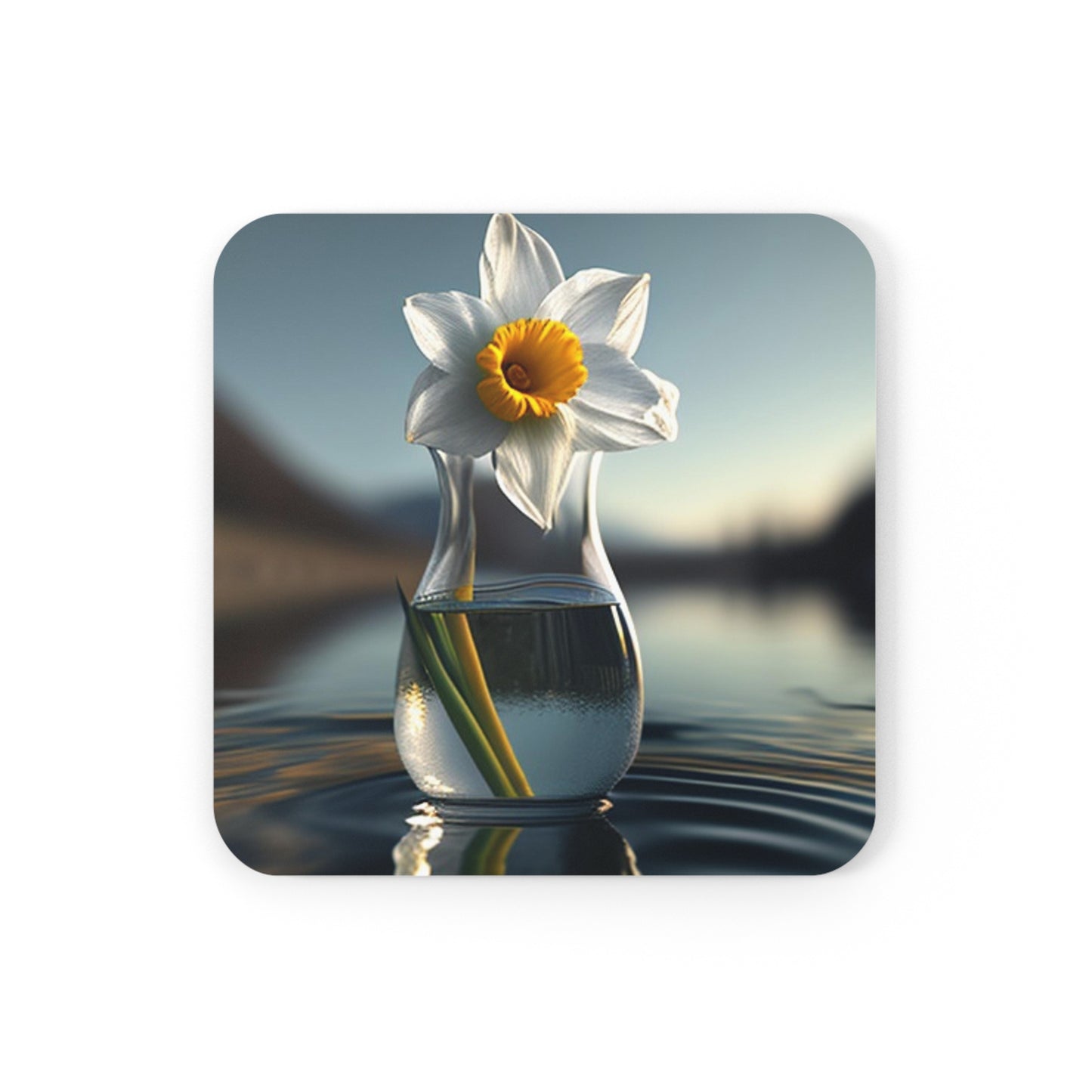 Corkwood Coaster Set Daffodil 3