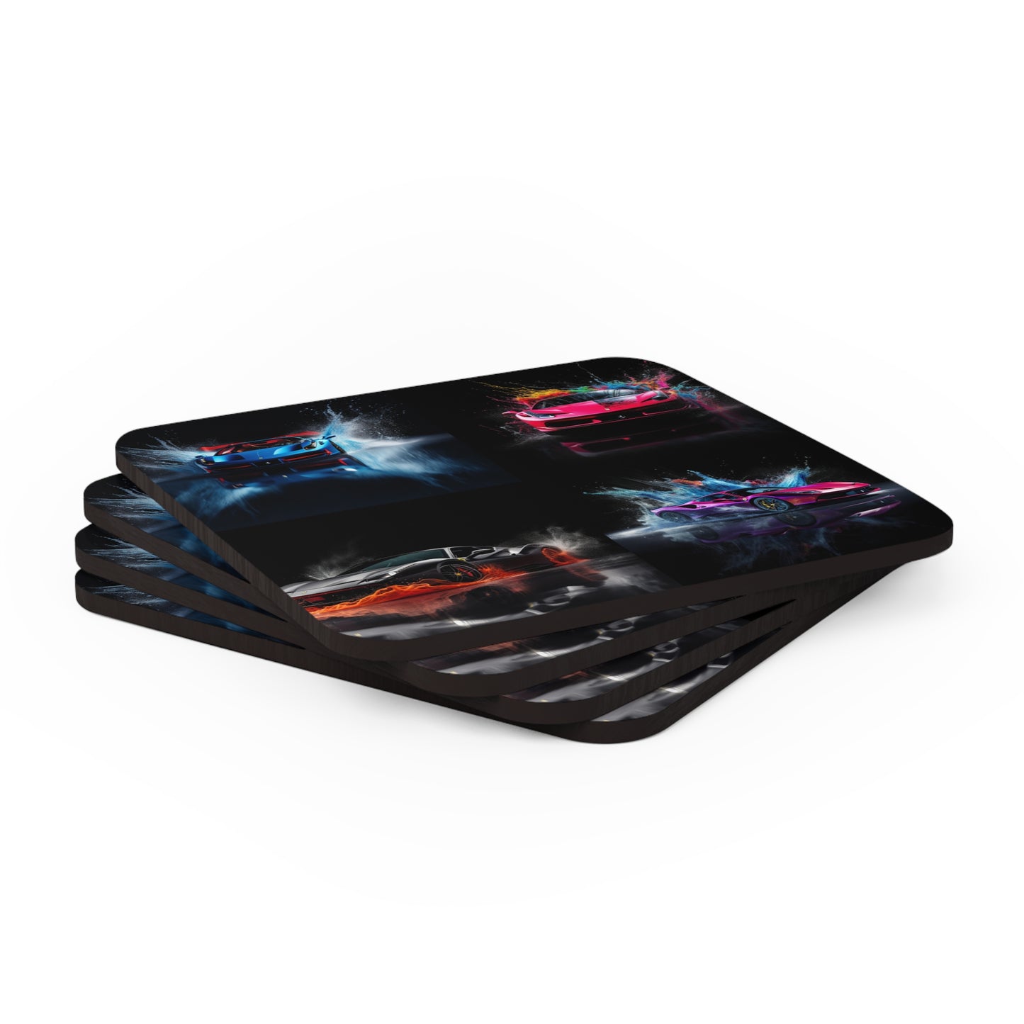 Corkwood Coaster Set Ferrari Water Splash 5