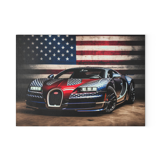 Glass Cutting Board Bugatti American Flag 1