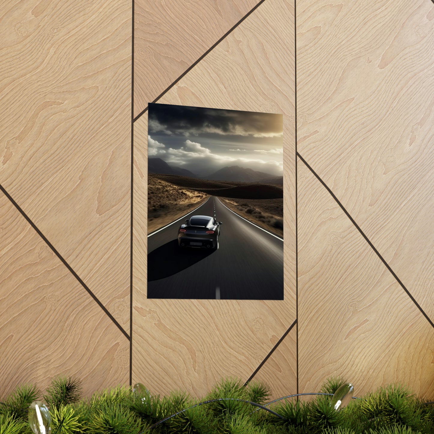 Premium Matte Vertical Posters Ferrari Road 3