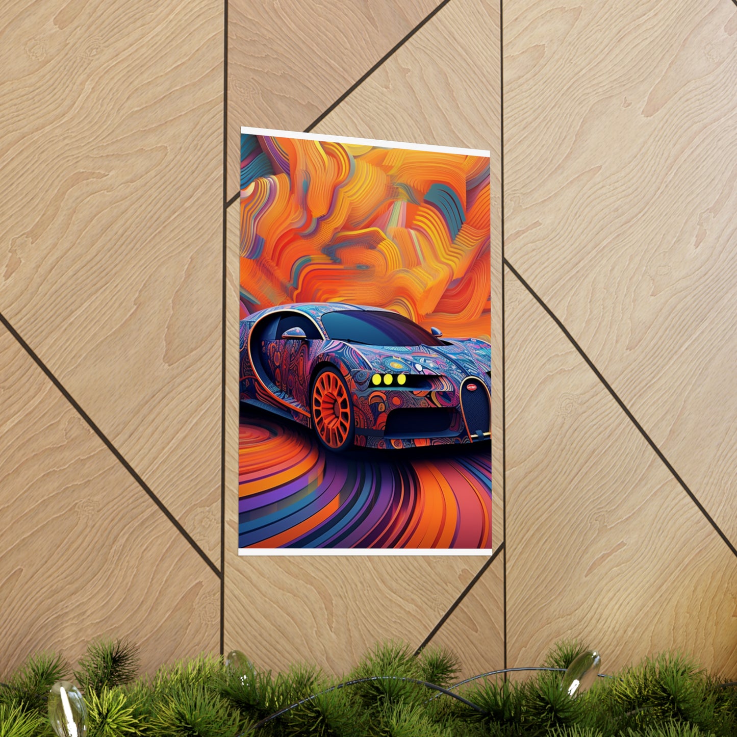 Premium Matte Vertical Posters Bugatti Abstract Concept 4