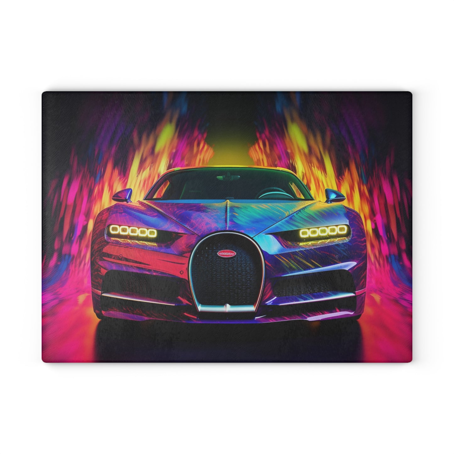 Glass Cutting Board Florescent Bugatti Flair 3