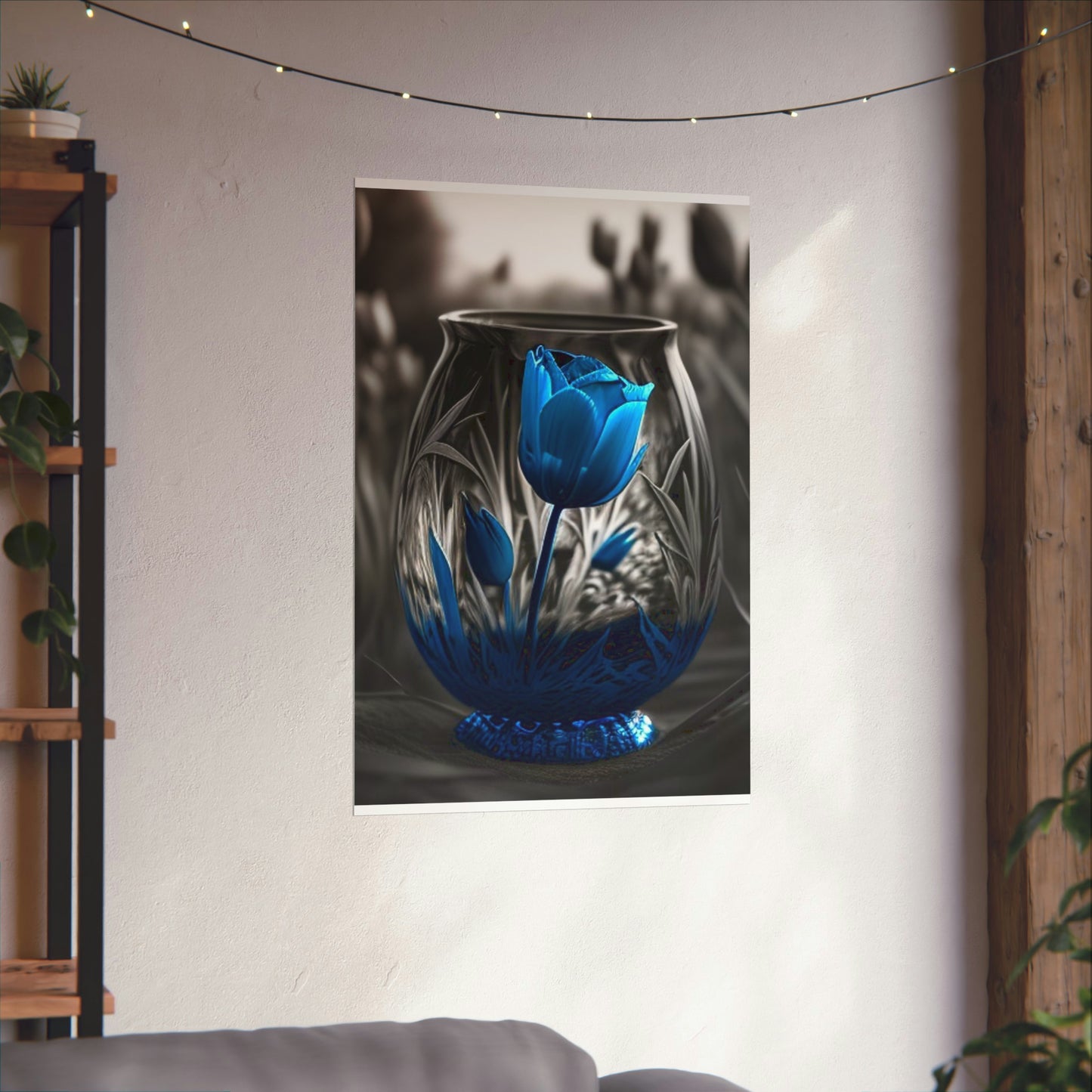 Premium Matte Vertical Posters Tulip Blue 3