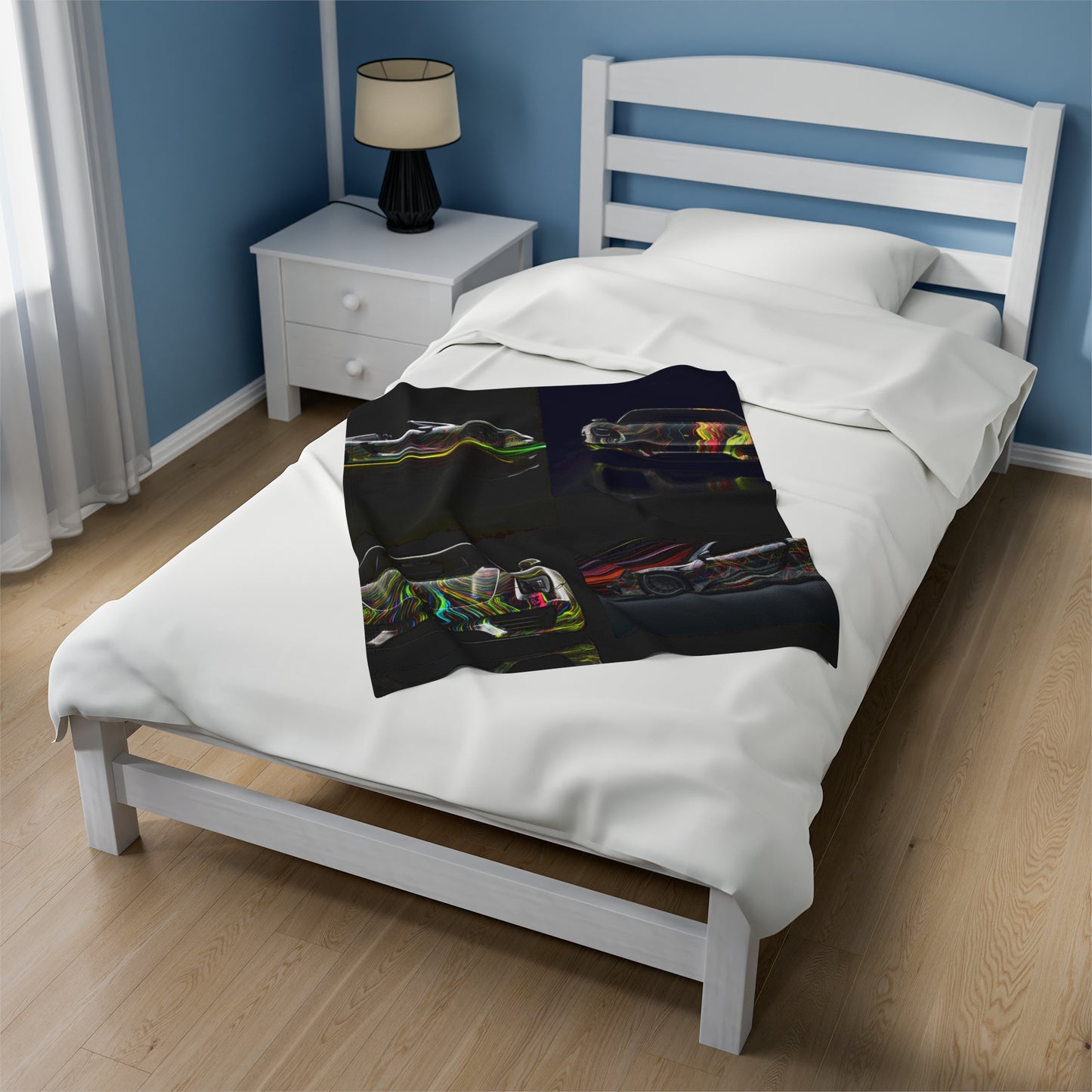 Velveteen Plush Blanket Porsche Line 5