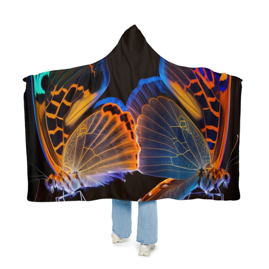 Snuggle Hooded Blanket Neon Glo Butterfly 2
