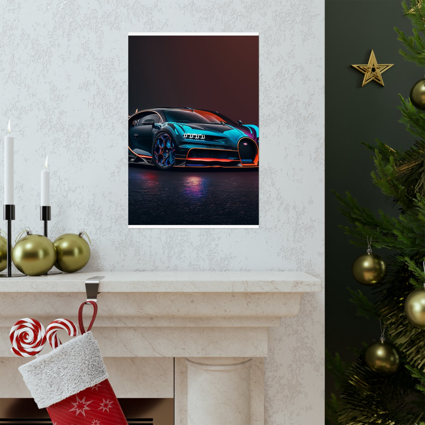 Premium Matte Vertical Posters Bugatti Chiron Super 1