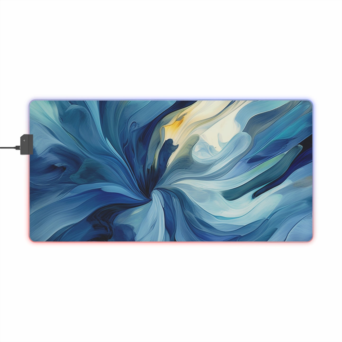 LED Gaming Mouse Pad Blue Tluip Abstract 4