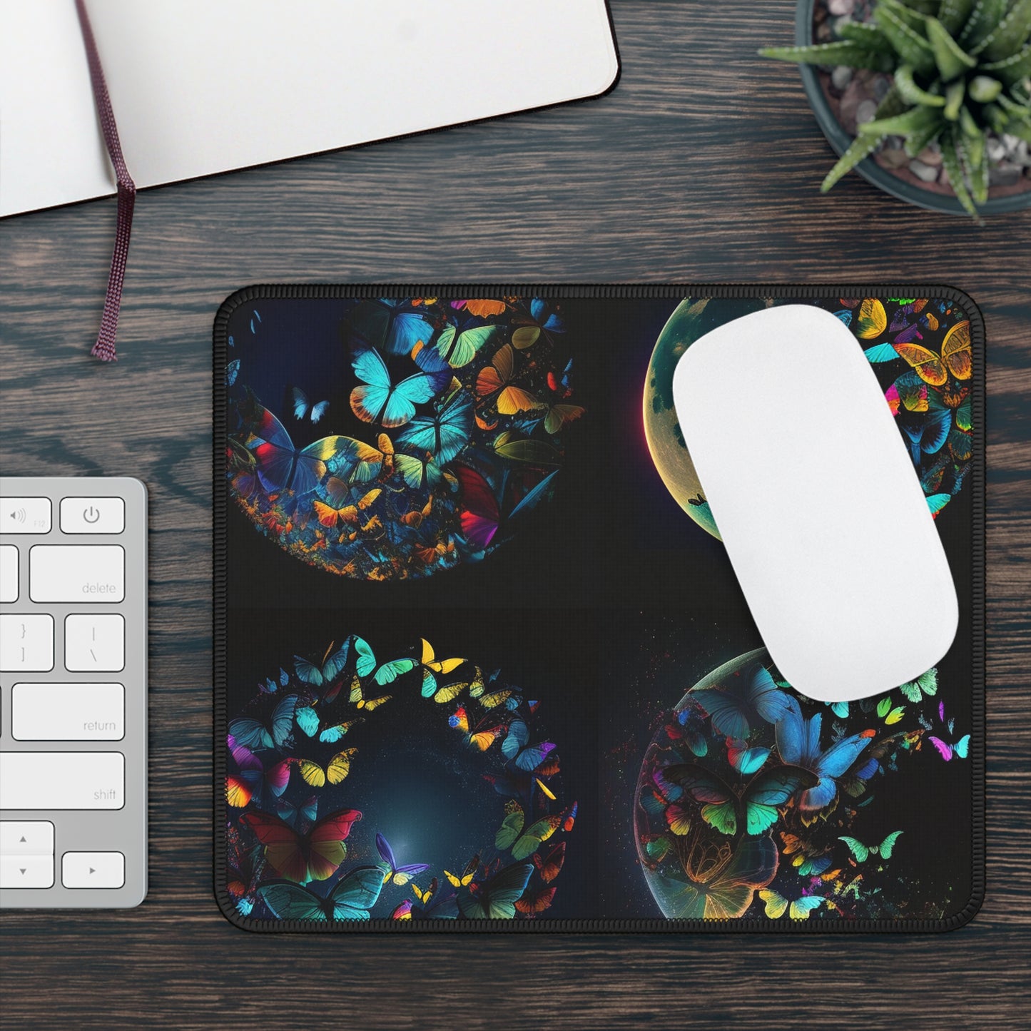 Gaming Mouse Pad  Moon Butterfly 5