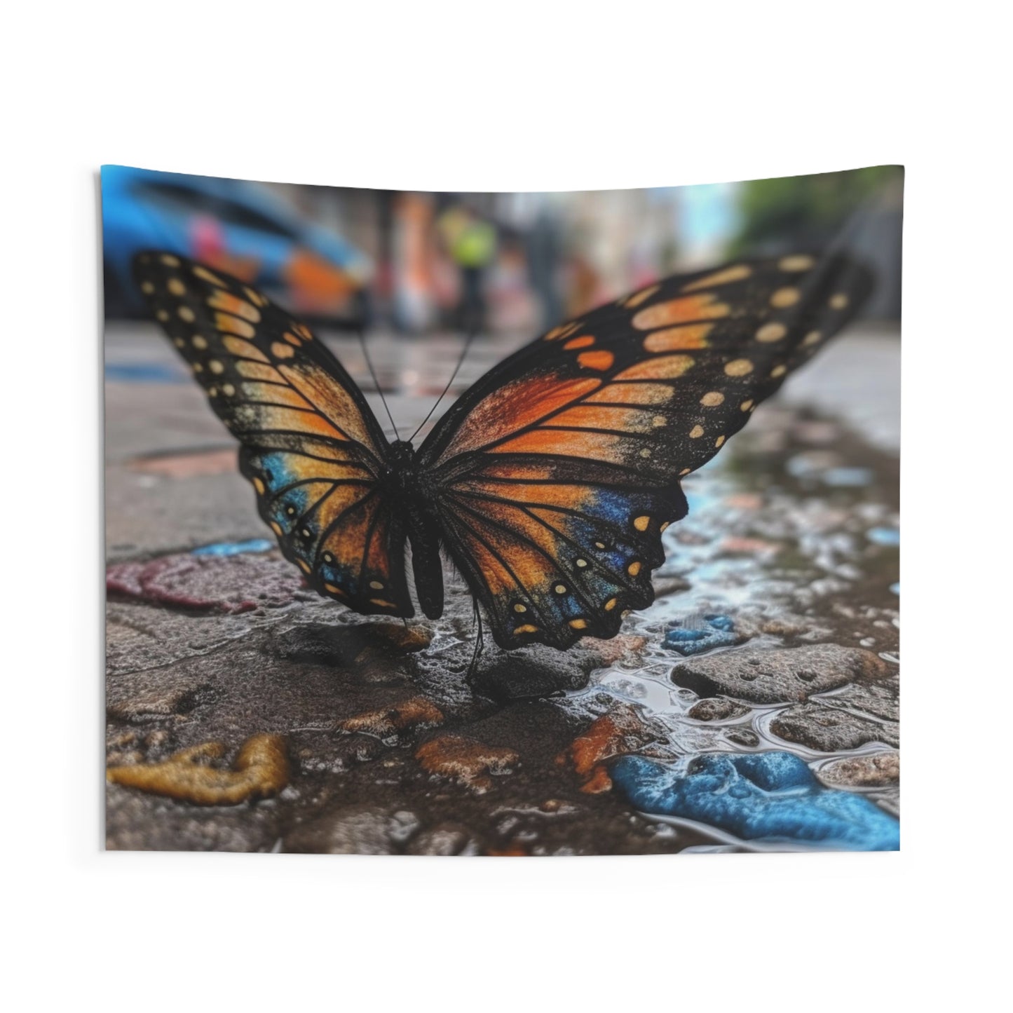 Indoor Wall Tapestries Water Butterfly Street 4