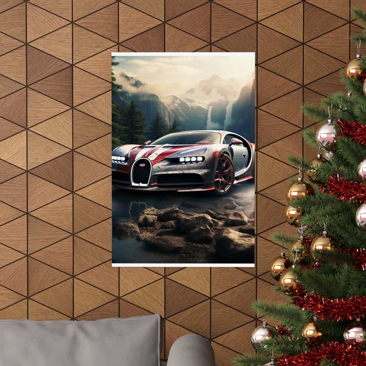 Premium Matte Vertical Posters Bugatti Waterfall 4