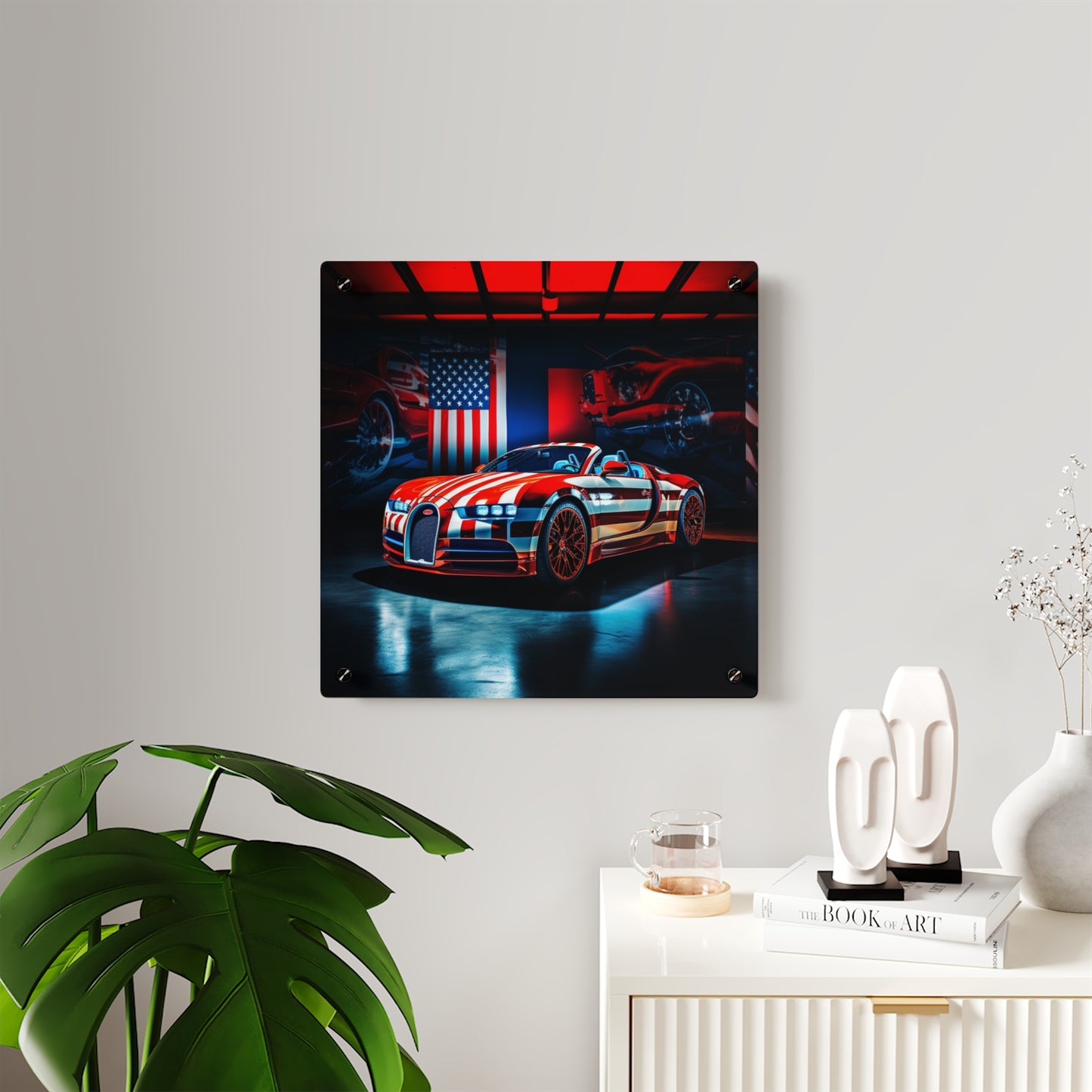 Acrylic Wall Art Panels Macro Bugatti American Flag 2