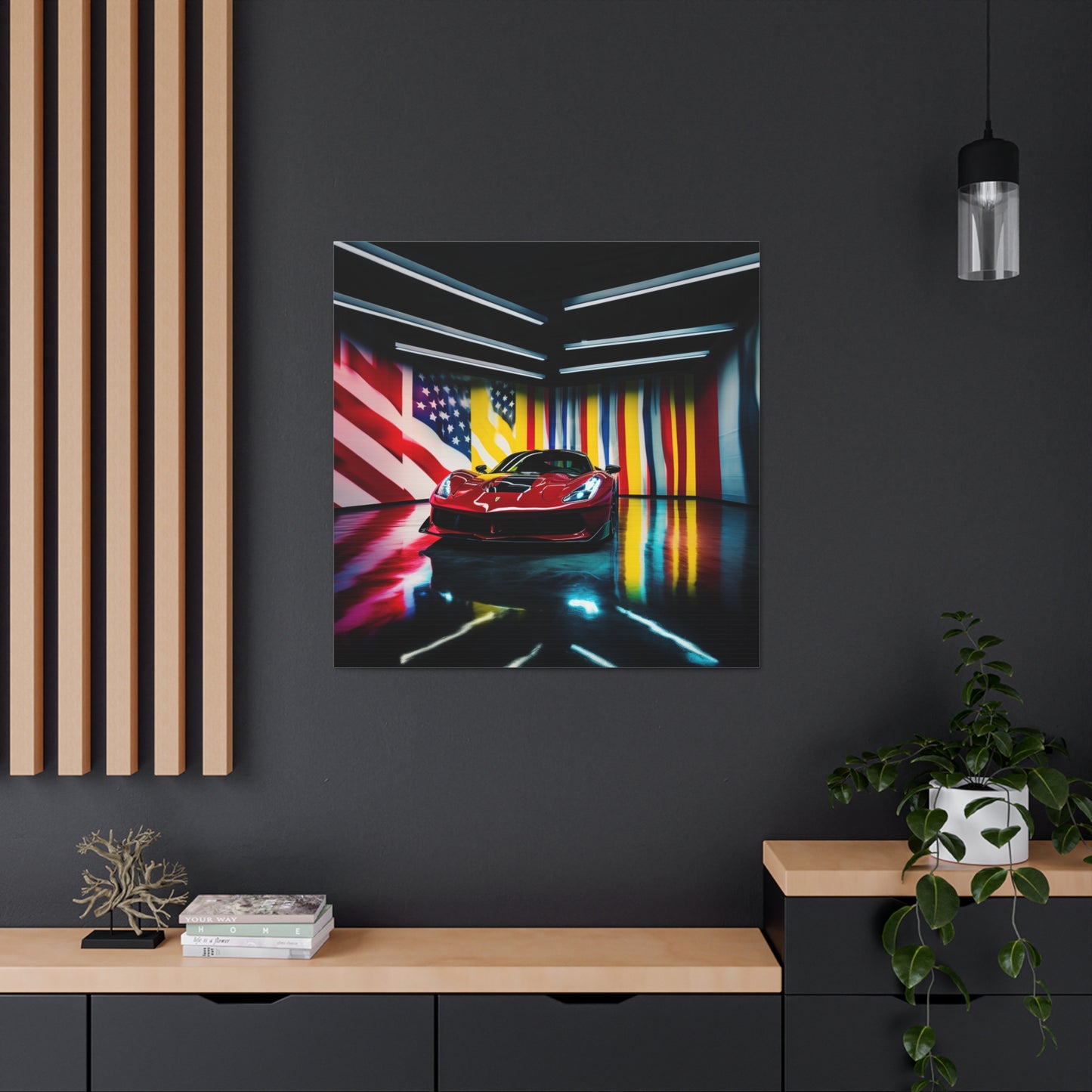 Canvas Gallery Wraps Macro Flag Ferrari 2