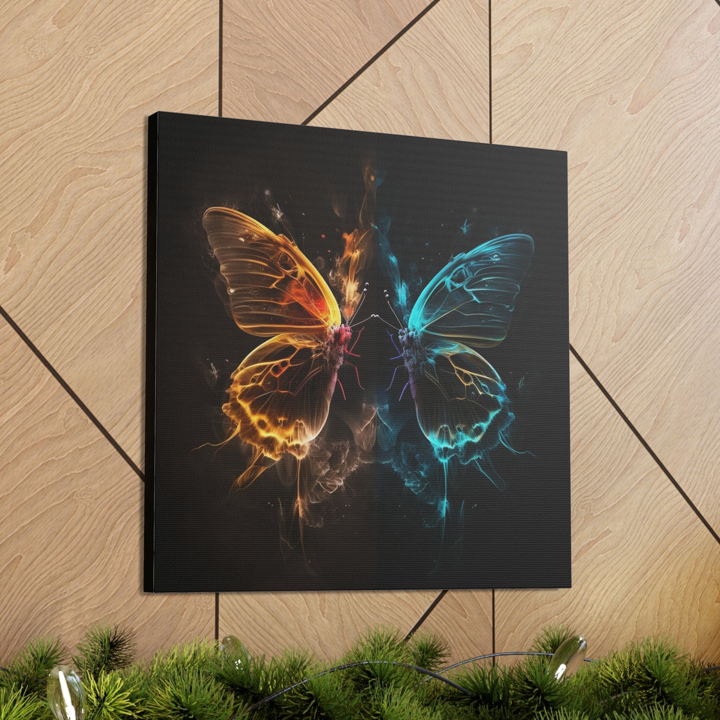 Canvas Gallery Wraps Kiss Neon Butterfly 7