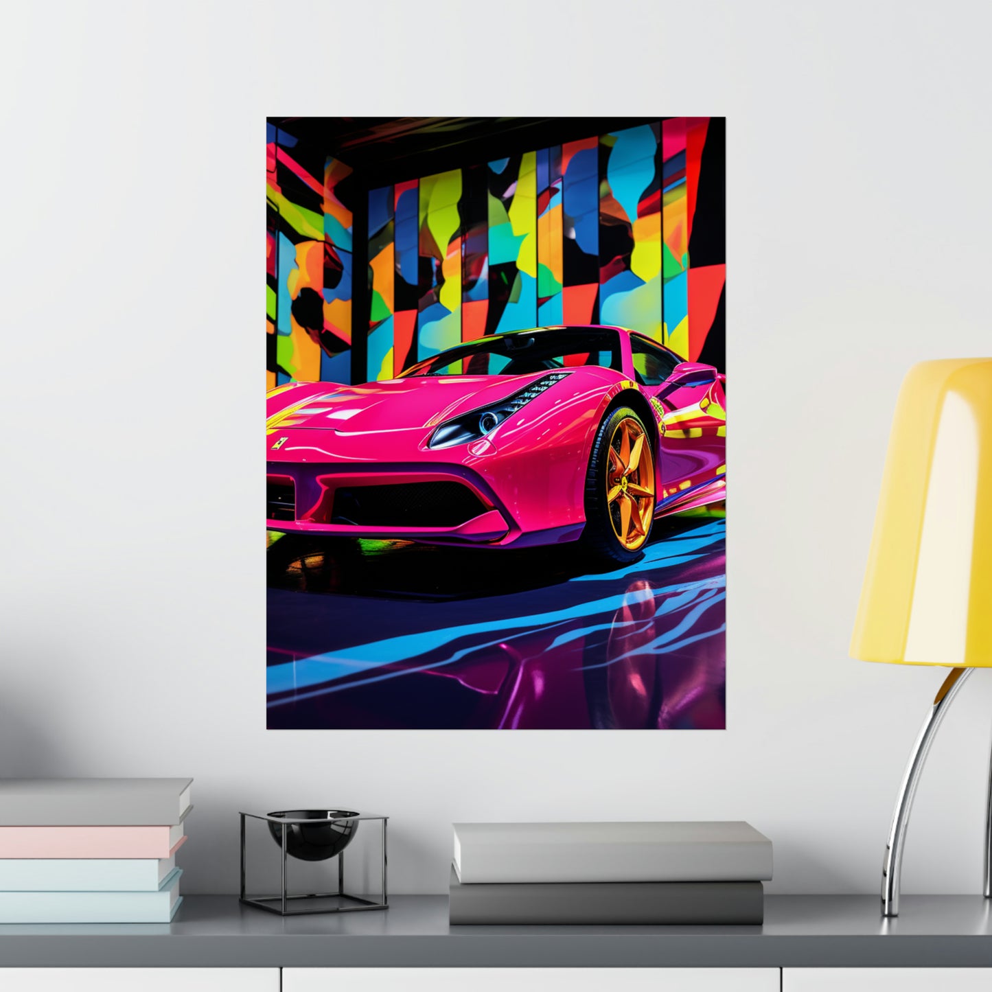 Premium Matte Vertical Posters Ferrari Flair Macro 1