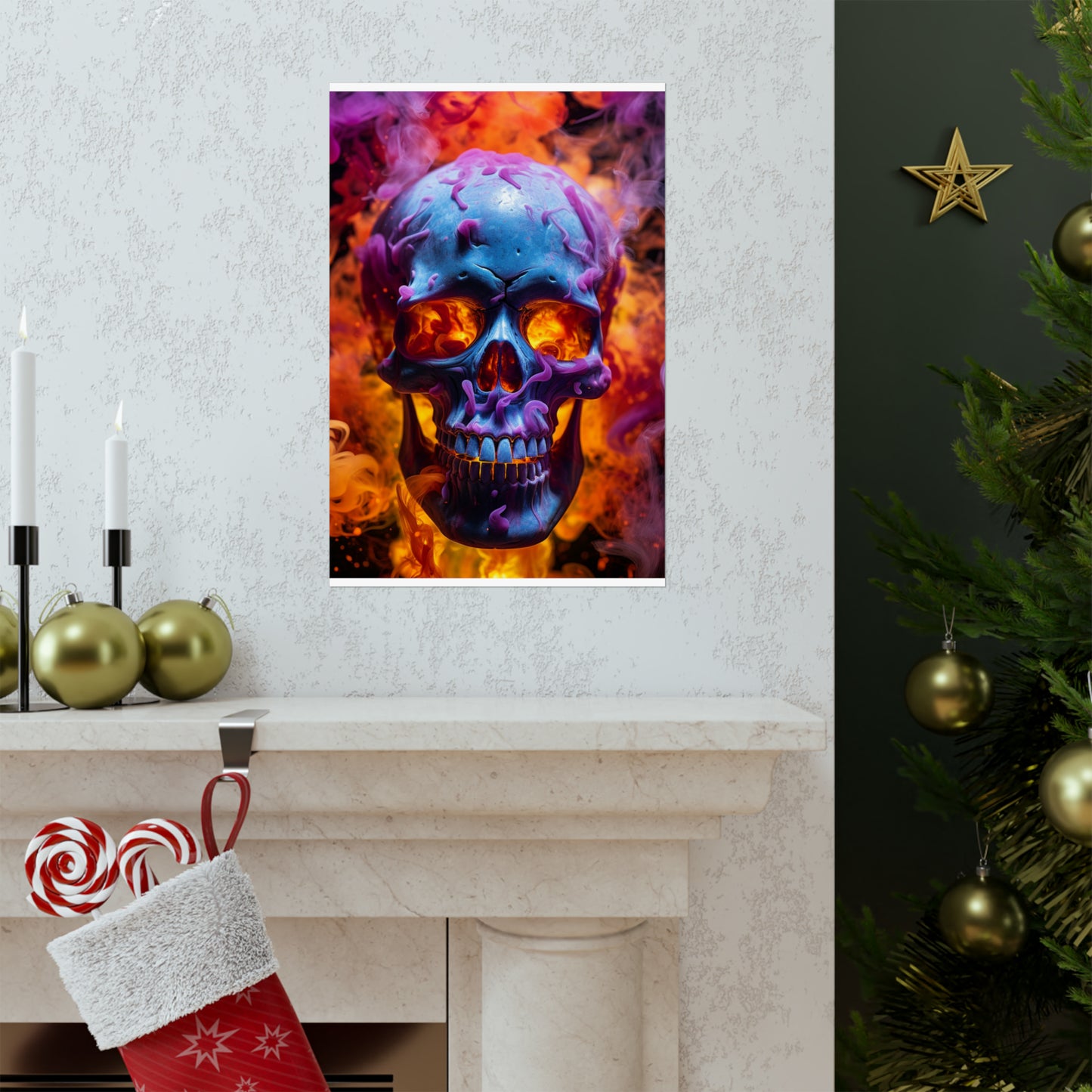 Premium Matte Vertical Posters Macro Skull 3