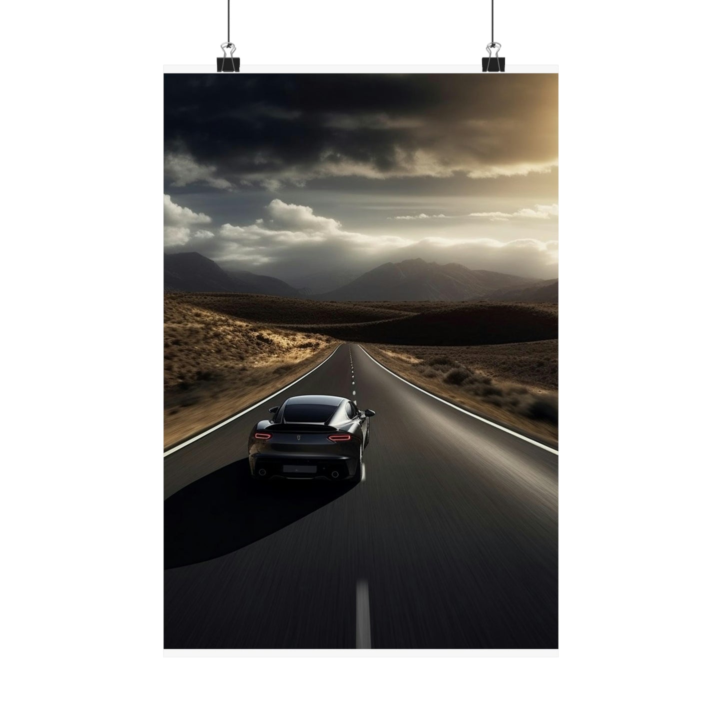 Premium Matte Vertical Posters Ferrari Road 3