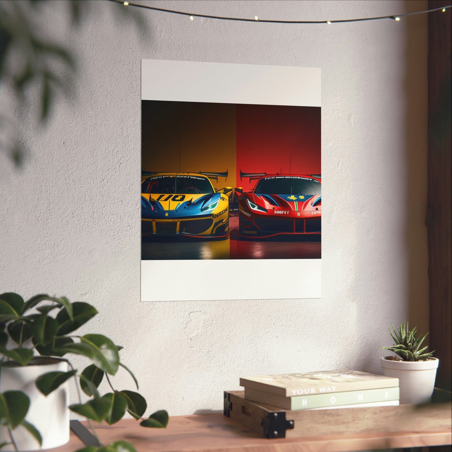 Premium Matte Vertical Posters Ferrari Red Blue 3