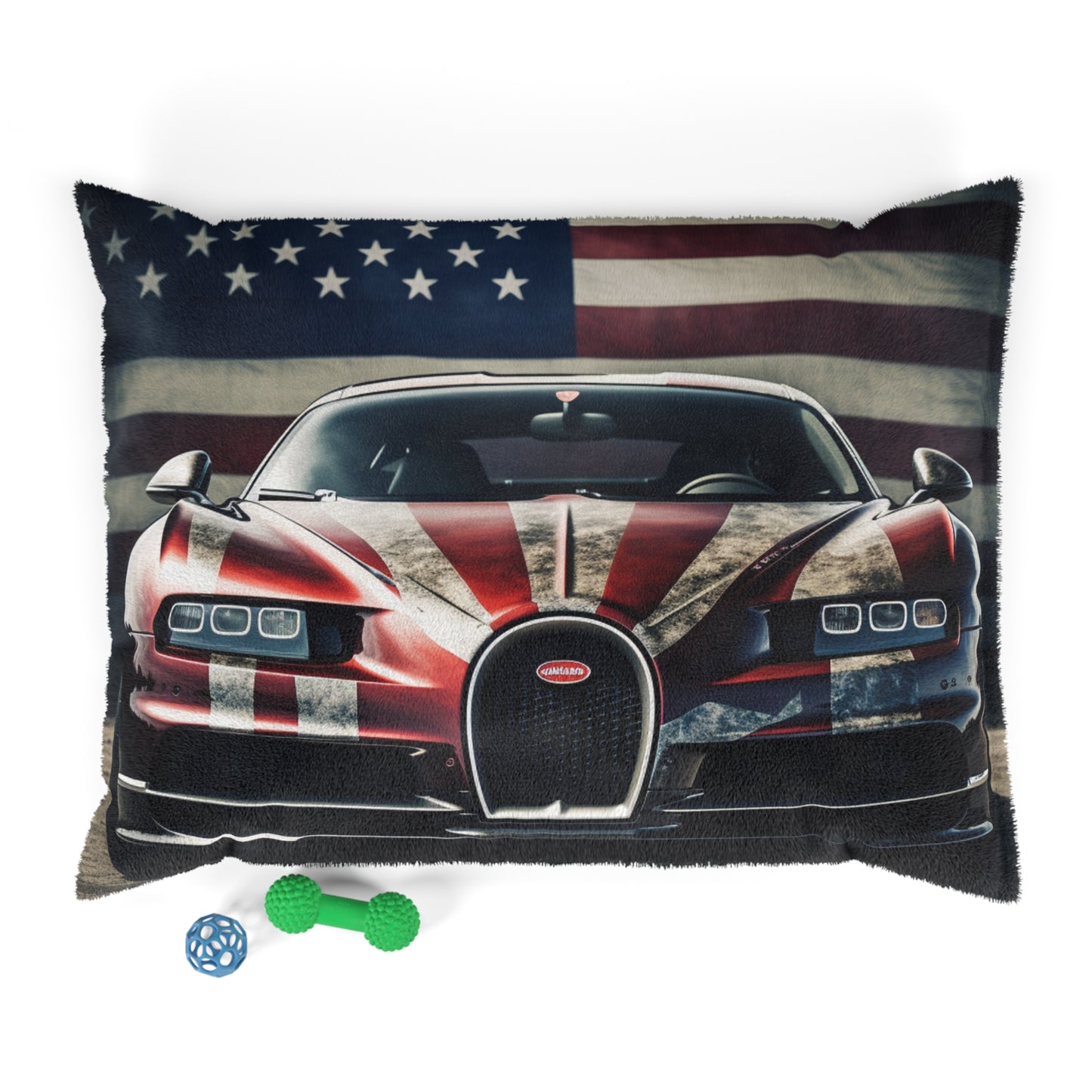 Pet Bed American Flag Background Bugatti 3