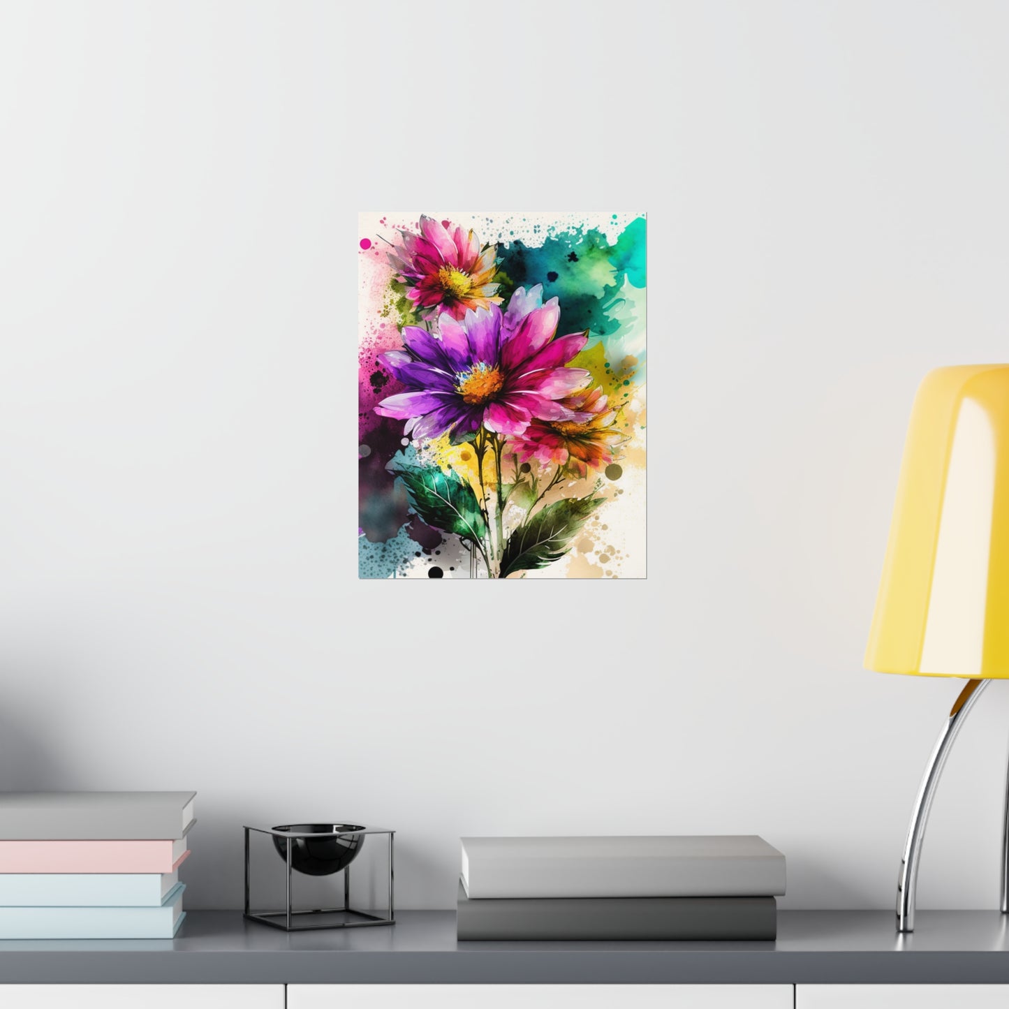 Premium Matte Vertical Posters Bright Spring Flowers 1