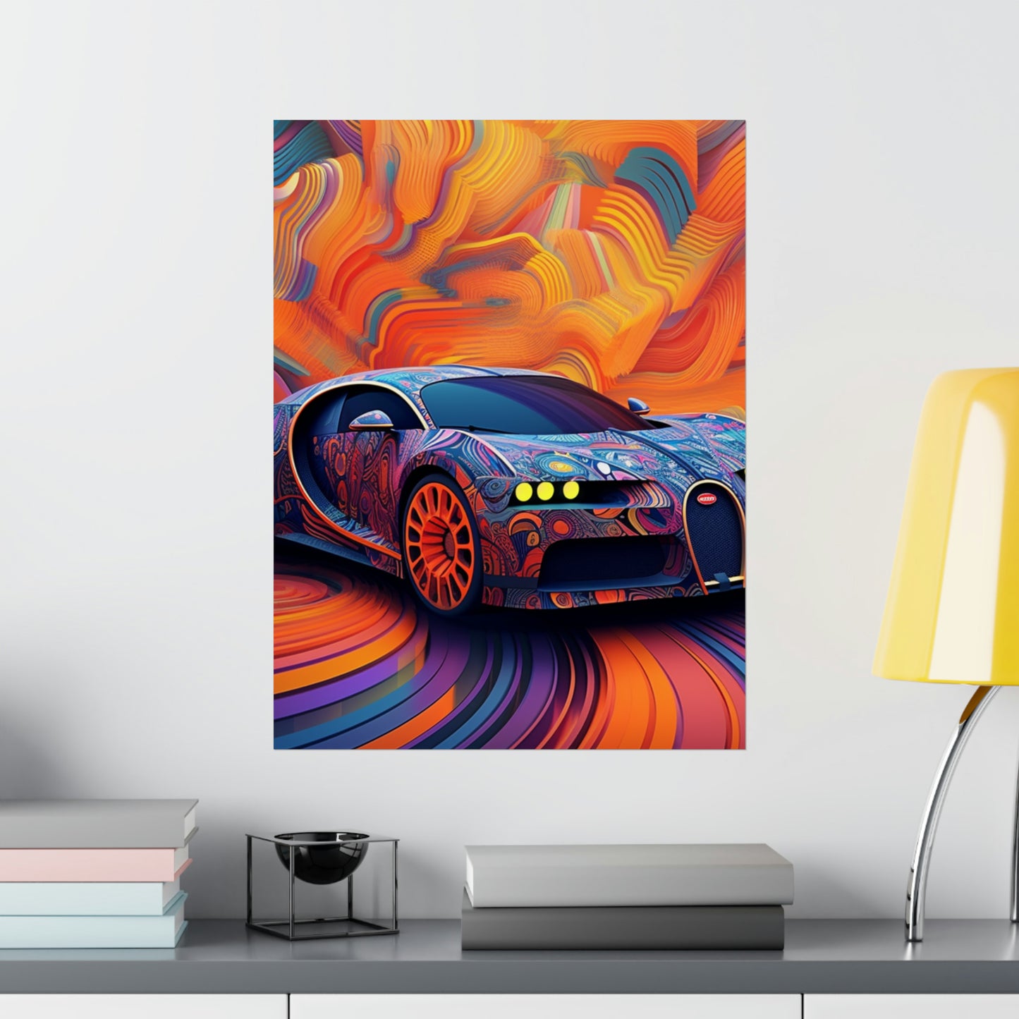 Premium Matte Vertical Posters Bugatti Abstract Concept 4