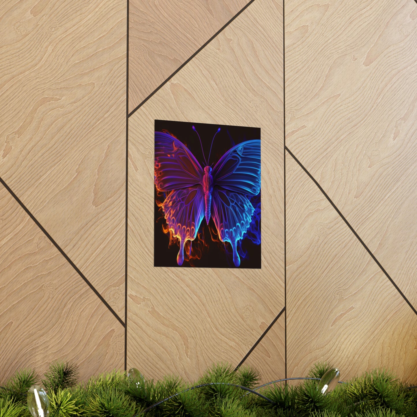 Premium Matte Vertical Posters Thermal Butterfly 1