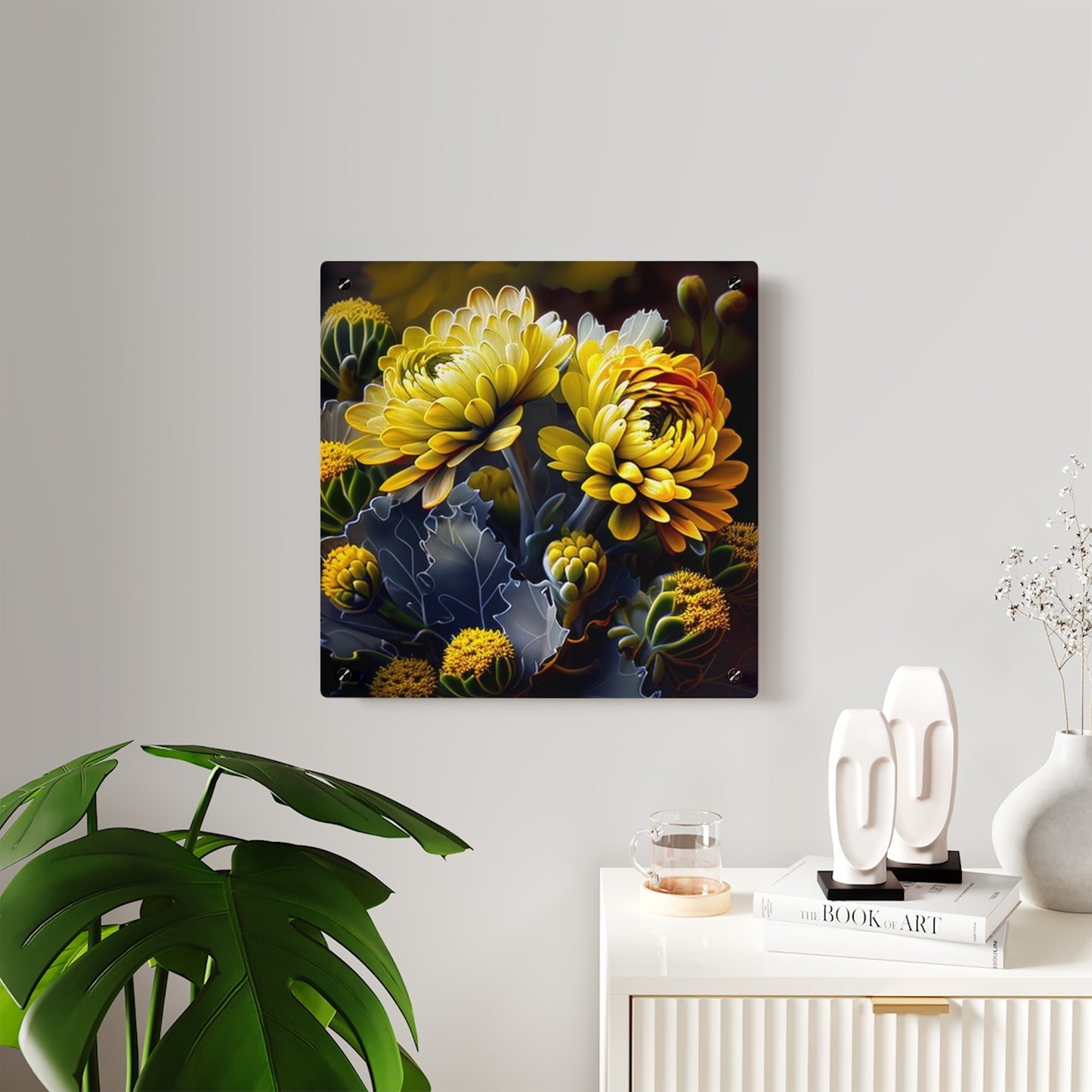 Acrylic Wall Art Panels Yellow Hermosas Flores Amarillas 1