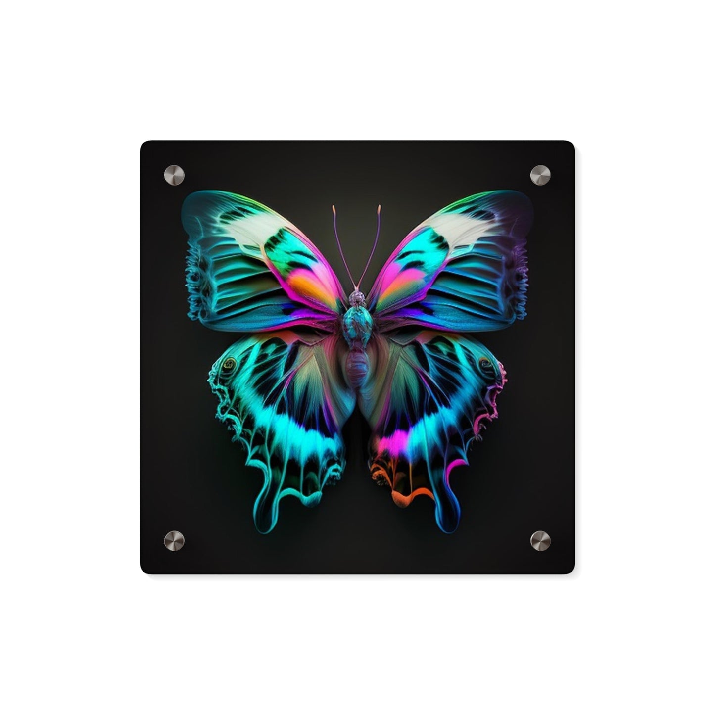 Acrylic Wall Art Panels Neon Butterfly Fusion 4