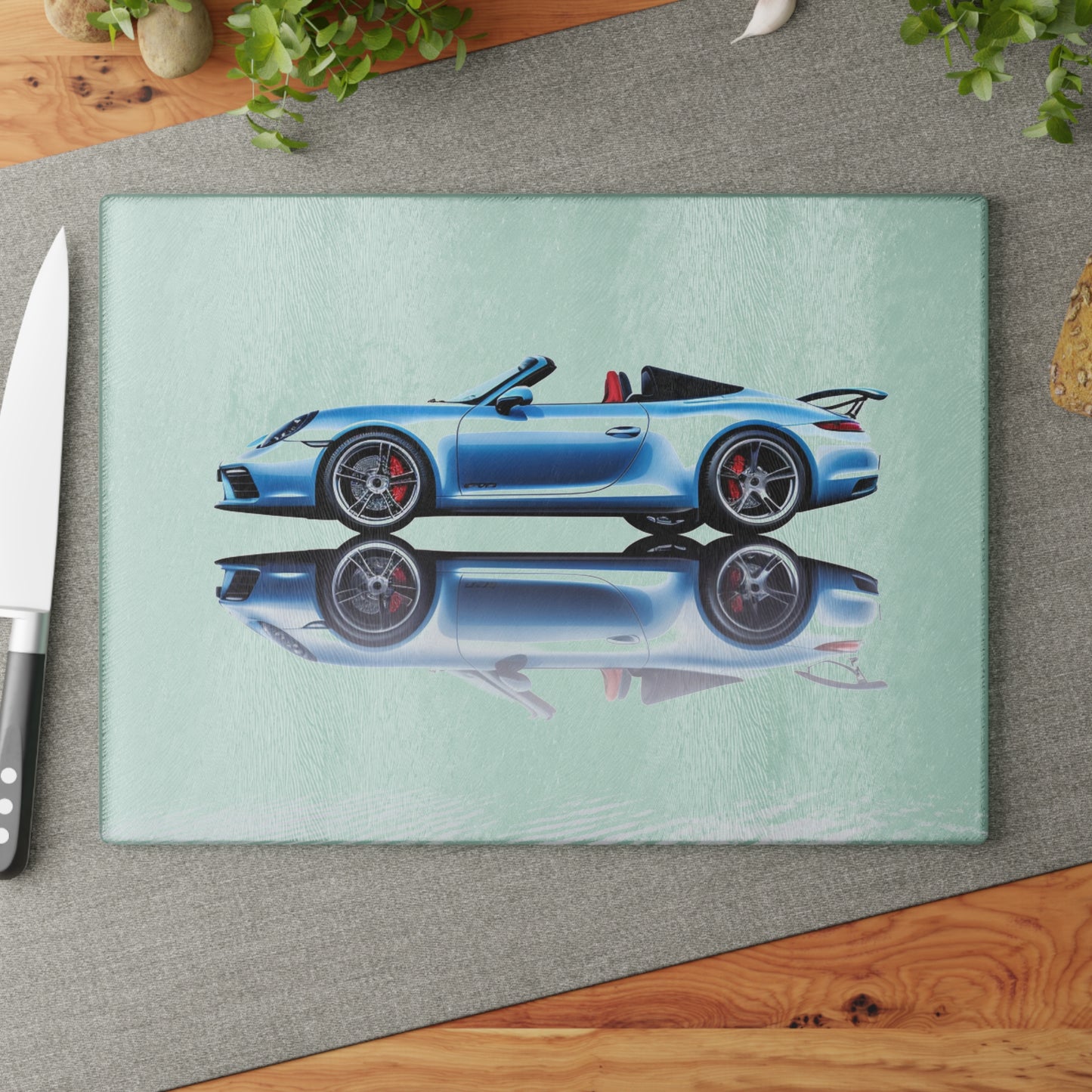 Glass Cutting Board 911 Speedster on water 4