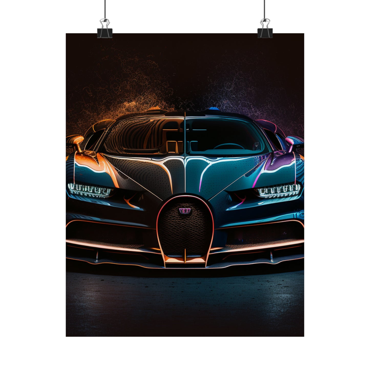 Premium Matte Vertical Posters Bugatti Chiron Super 3