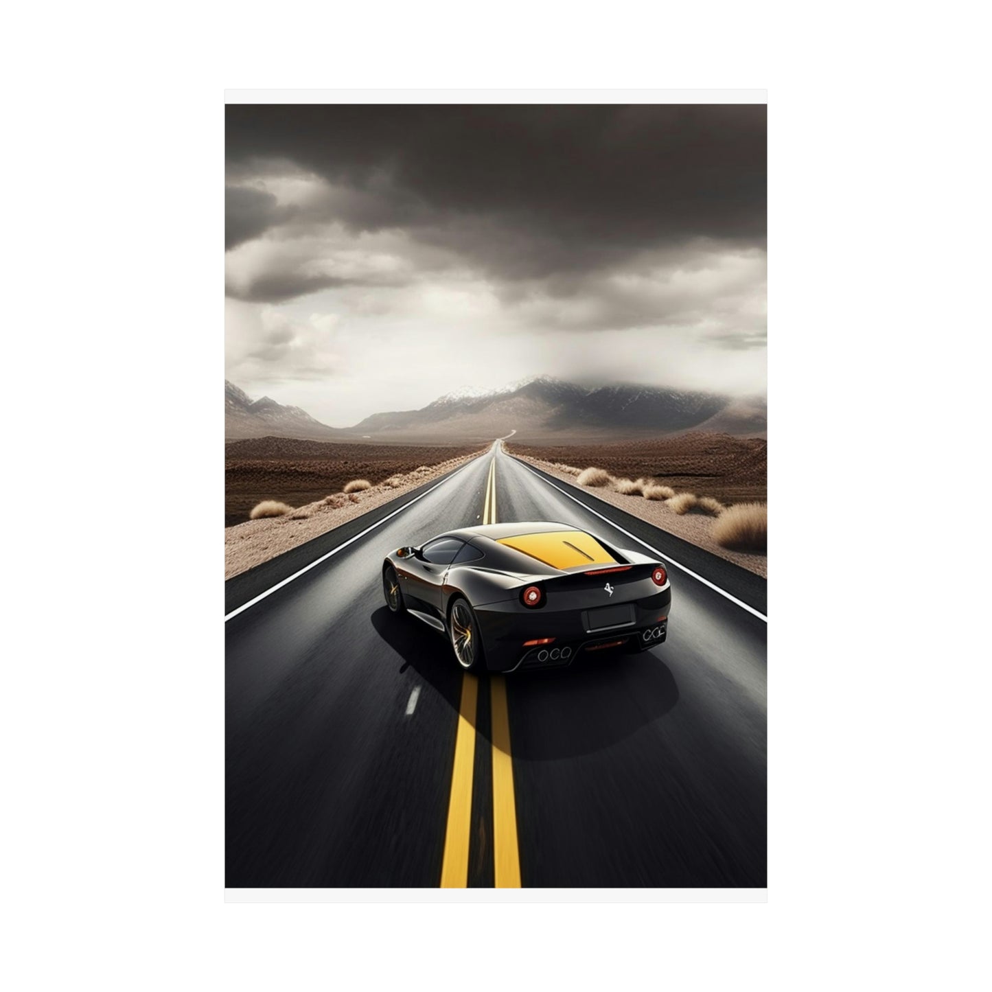 Premium Matte Vertical Posters Ferrari Road 4