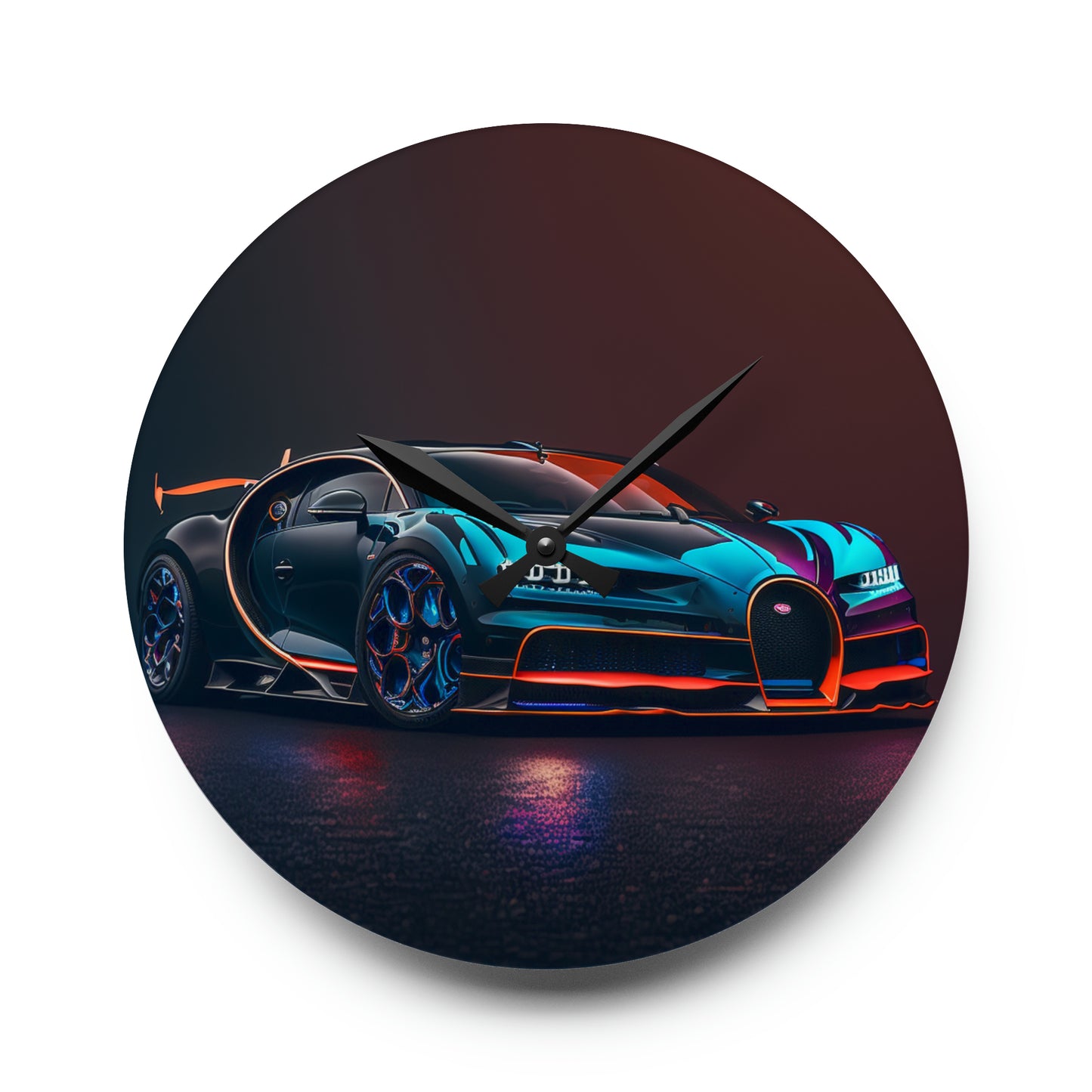 Acrylic Wall Clock Bugatti Chiron Super 1