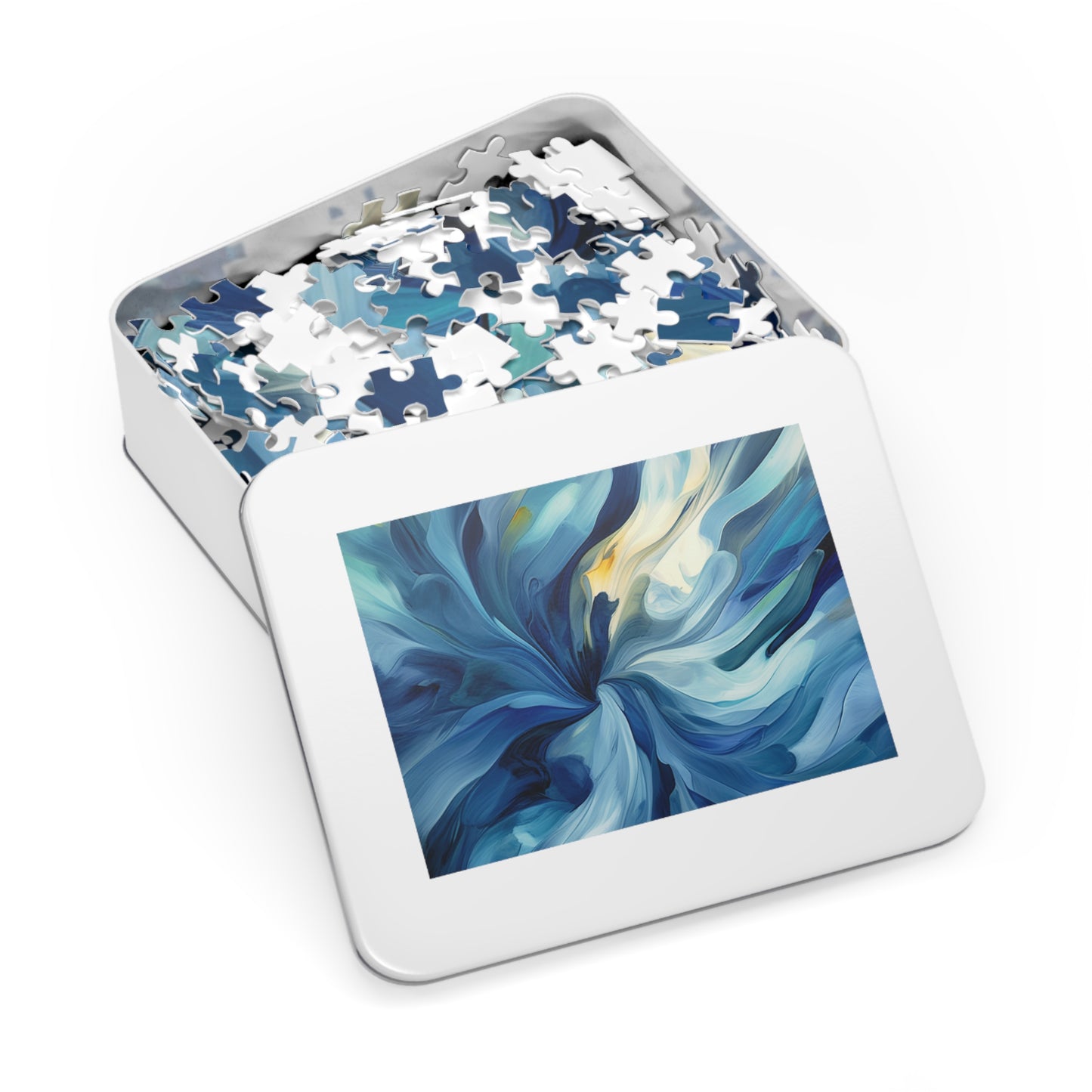 Jigsaw Puzzle (30, 110, 252, 500,1000-Piece) Blue Tluip Abstract 4