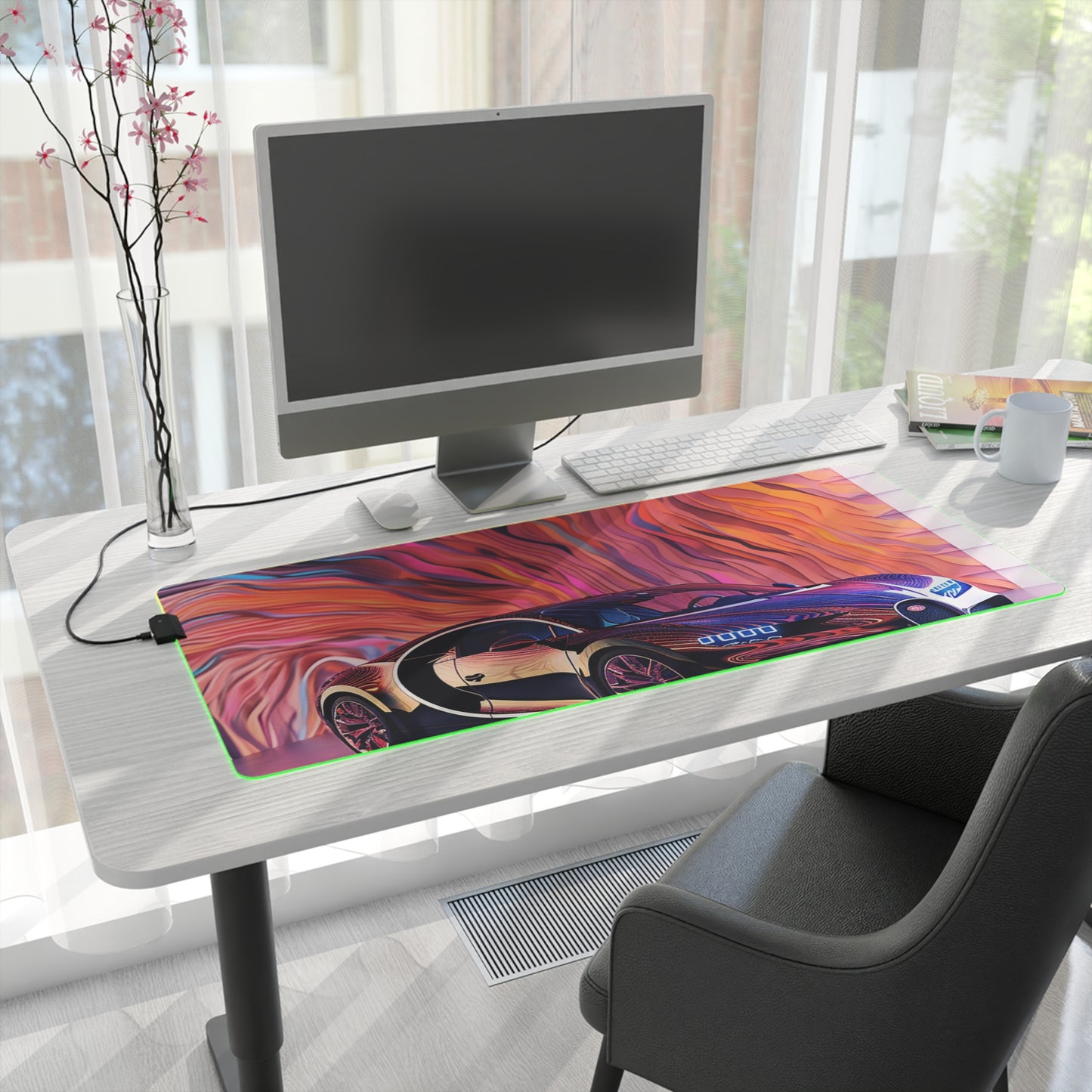 LED Gaming Mouse Pad Bugatti Abstract Flair 4