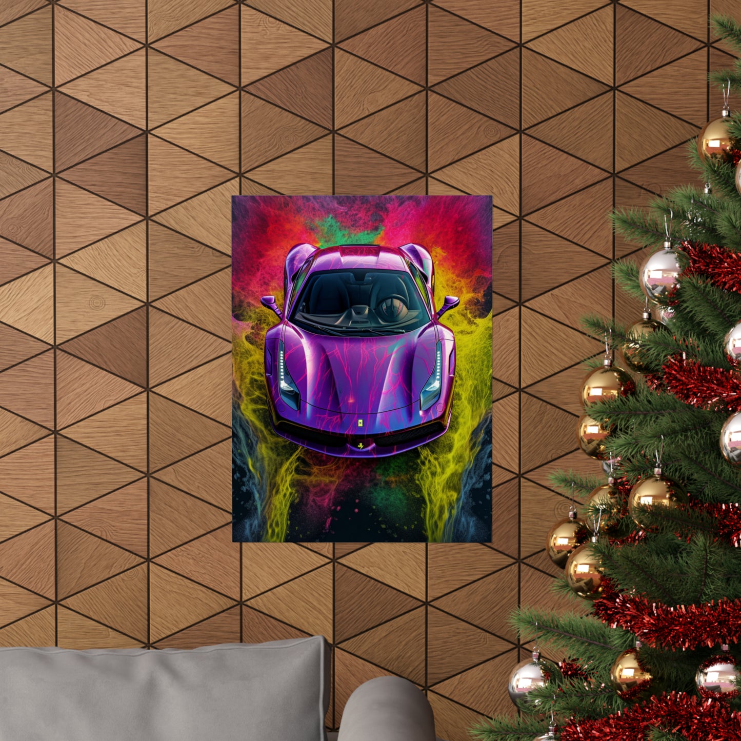 Premium Matte Vertical Posters Farrari Water 3