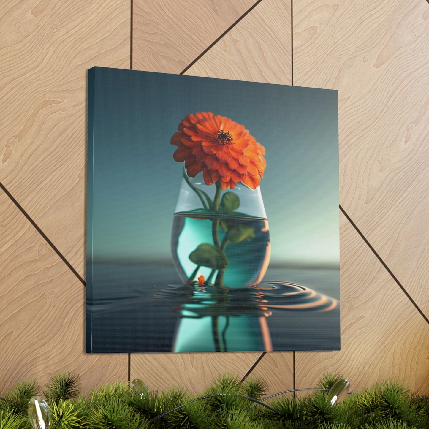 Canvas Gallery Wraps Orange Zinnia 1
