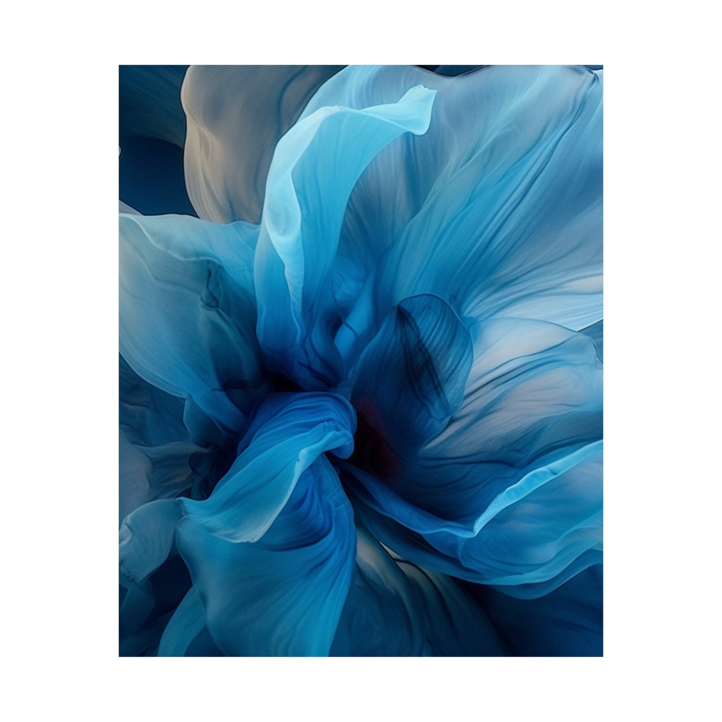 Premium Matte Vertical Posters Blue Tluip Abstract 2