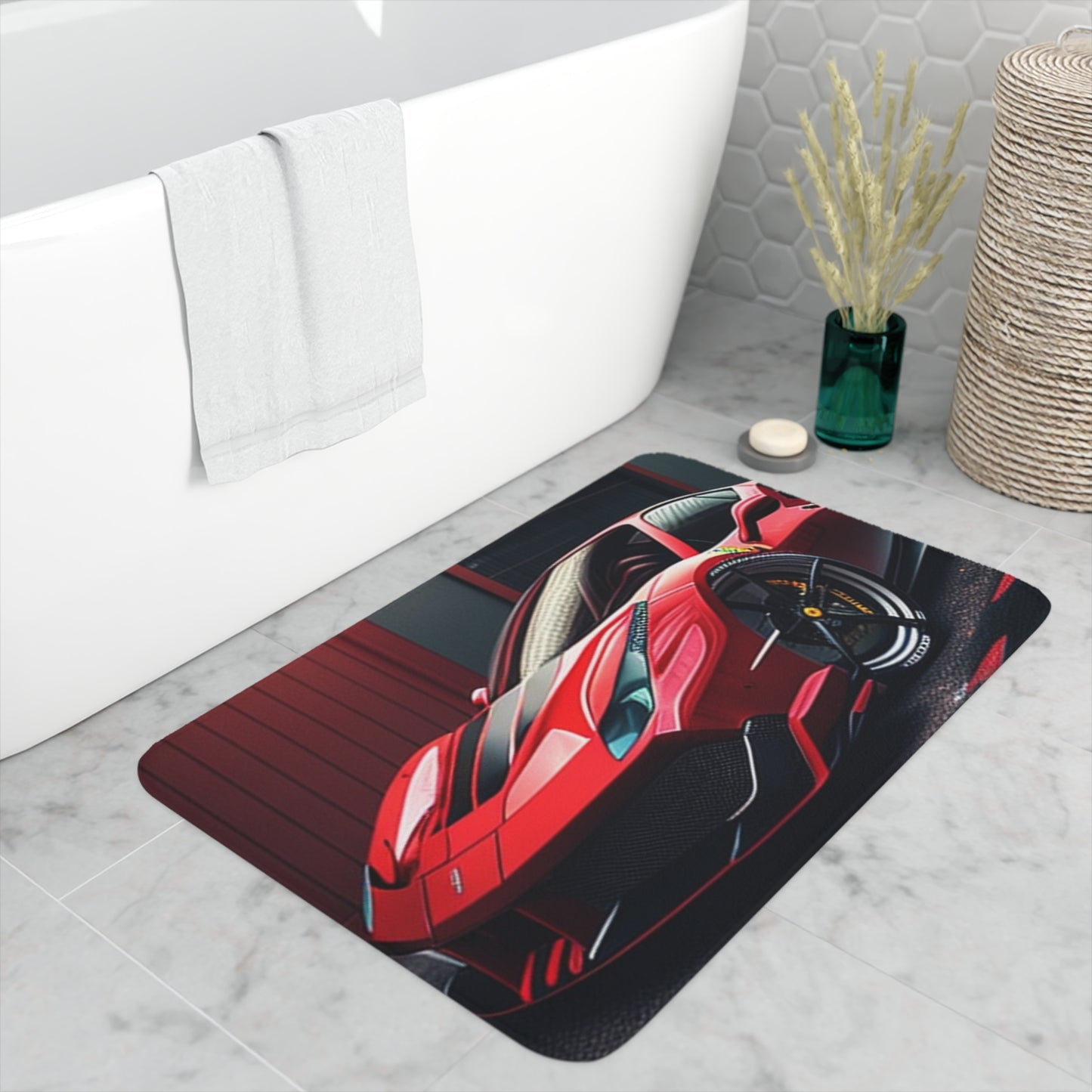 Memory Foam Bath Mat Ferrari Hyper 1