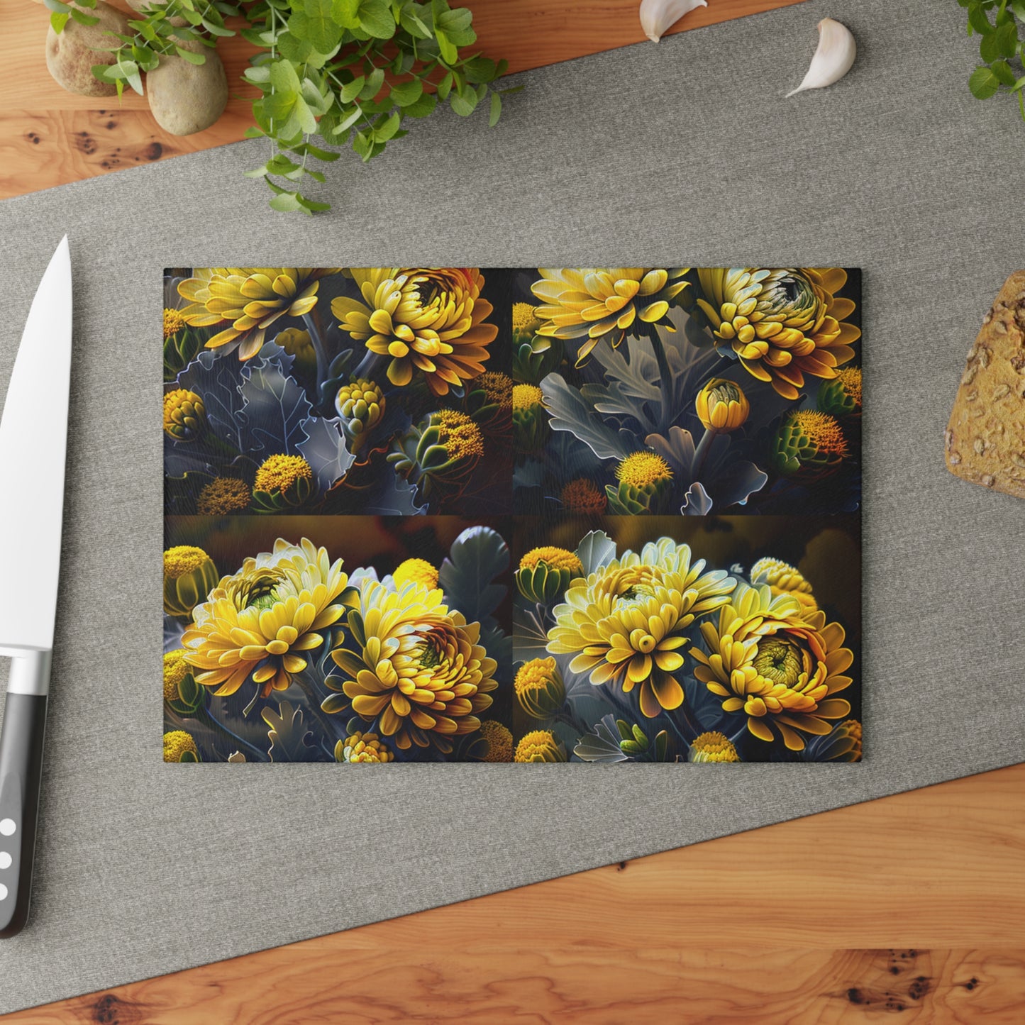 Glass Cutting Board Yellow Hermosas Flores Amarillas 5