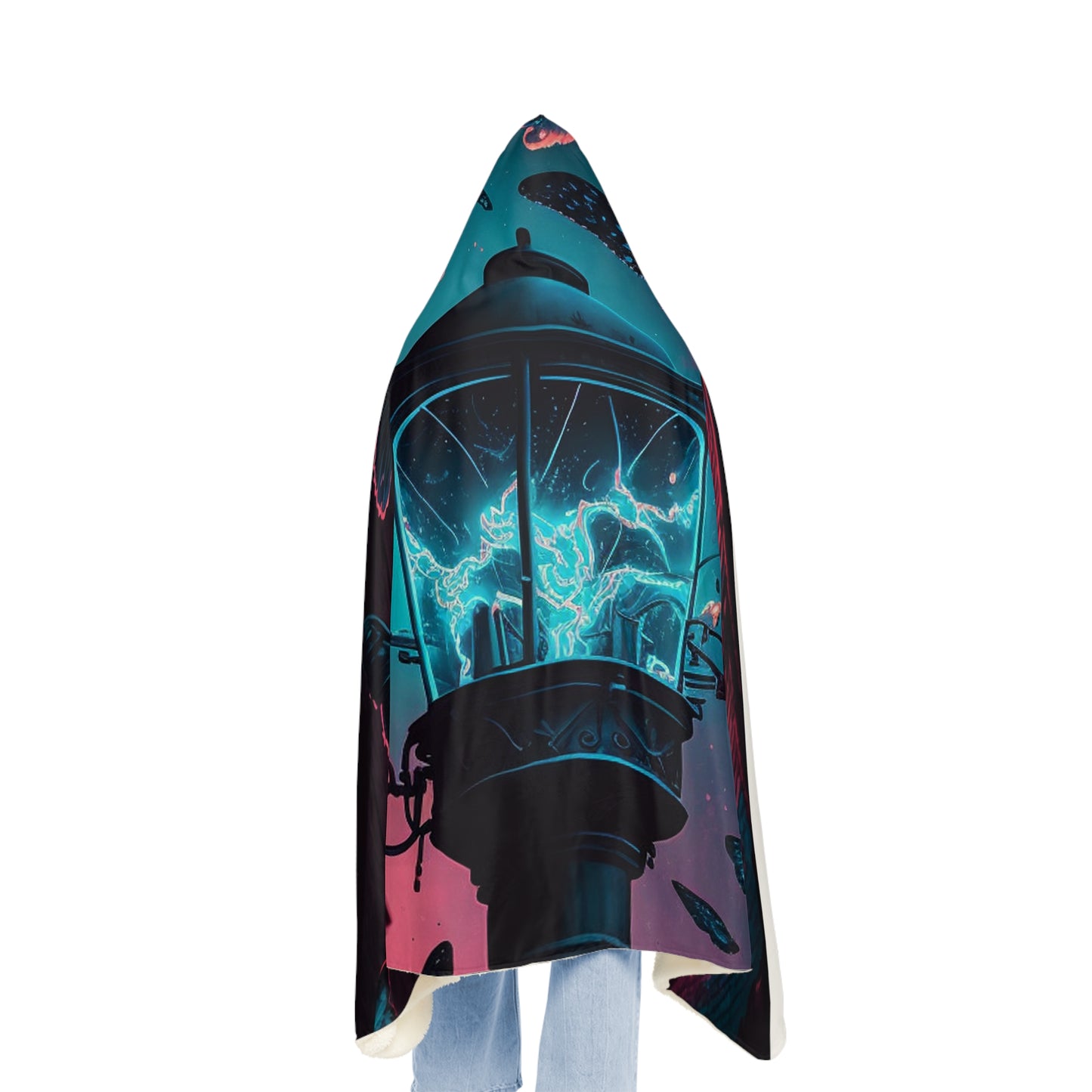Snuggle Hooded Blanket Street Light Butterfly 2