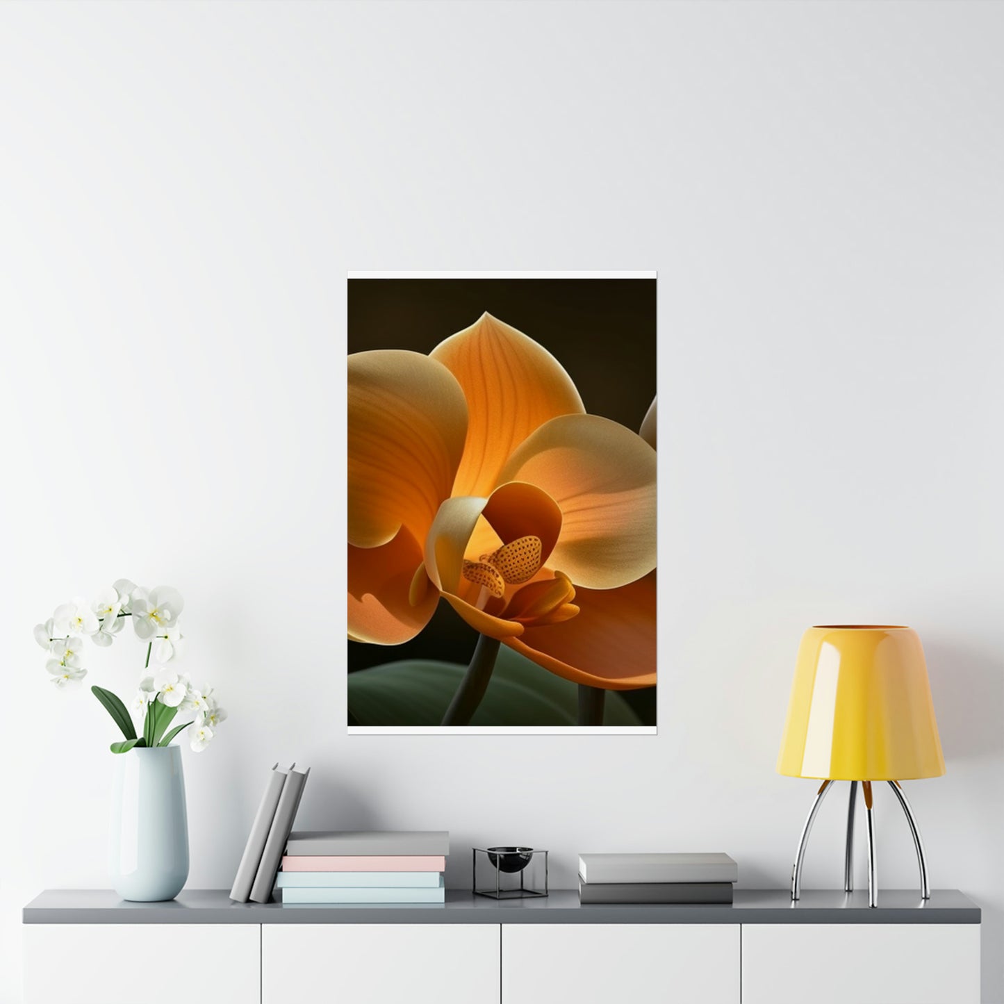 Premium Matte Vertical Posters Orange Orchid 4