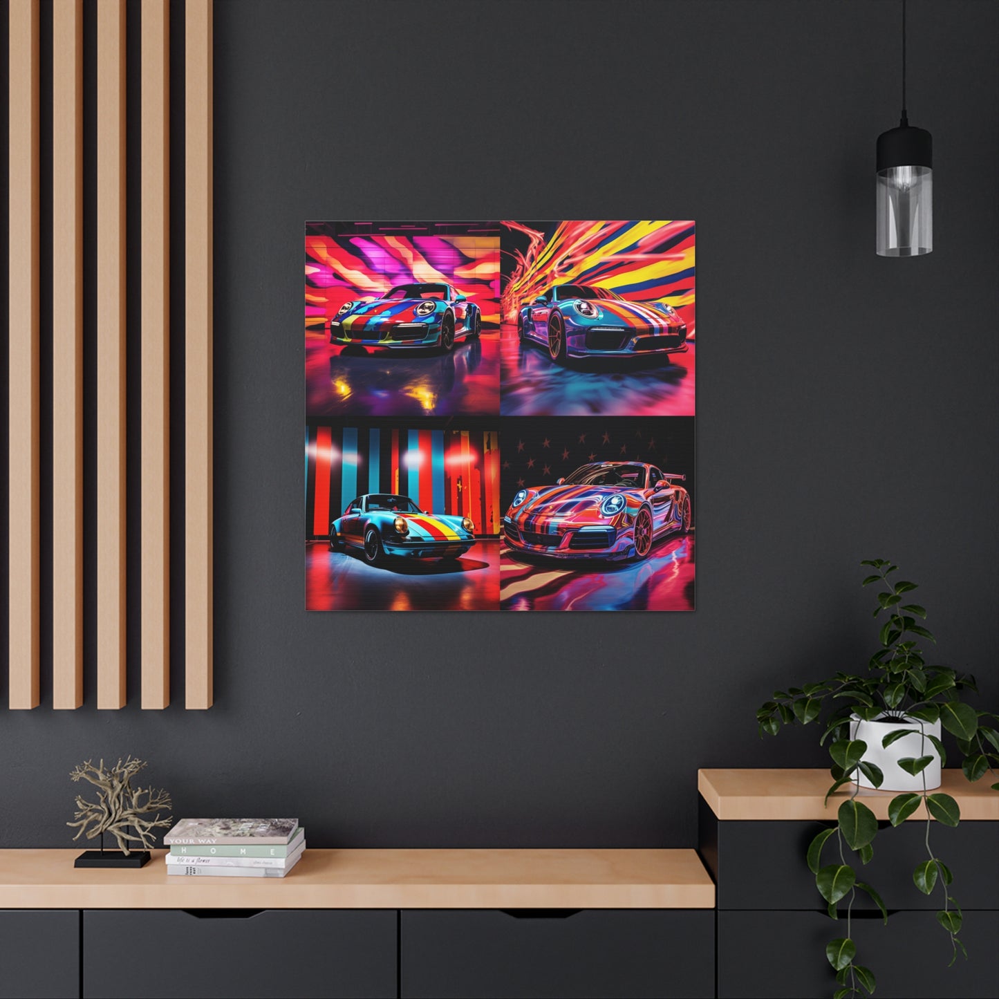 Canvas Gallery Wraps Macro American Flag Porsche 5