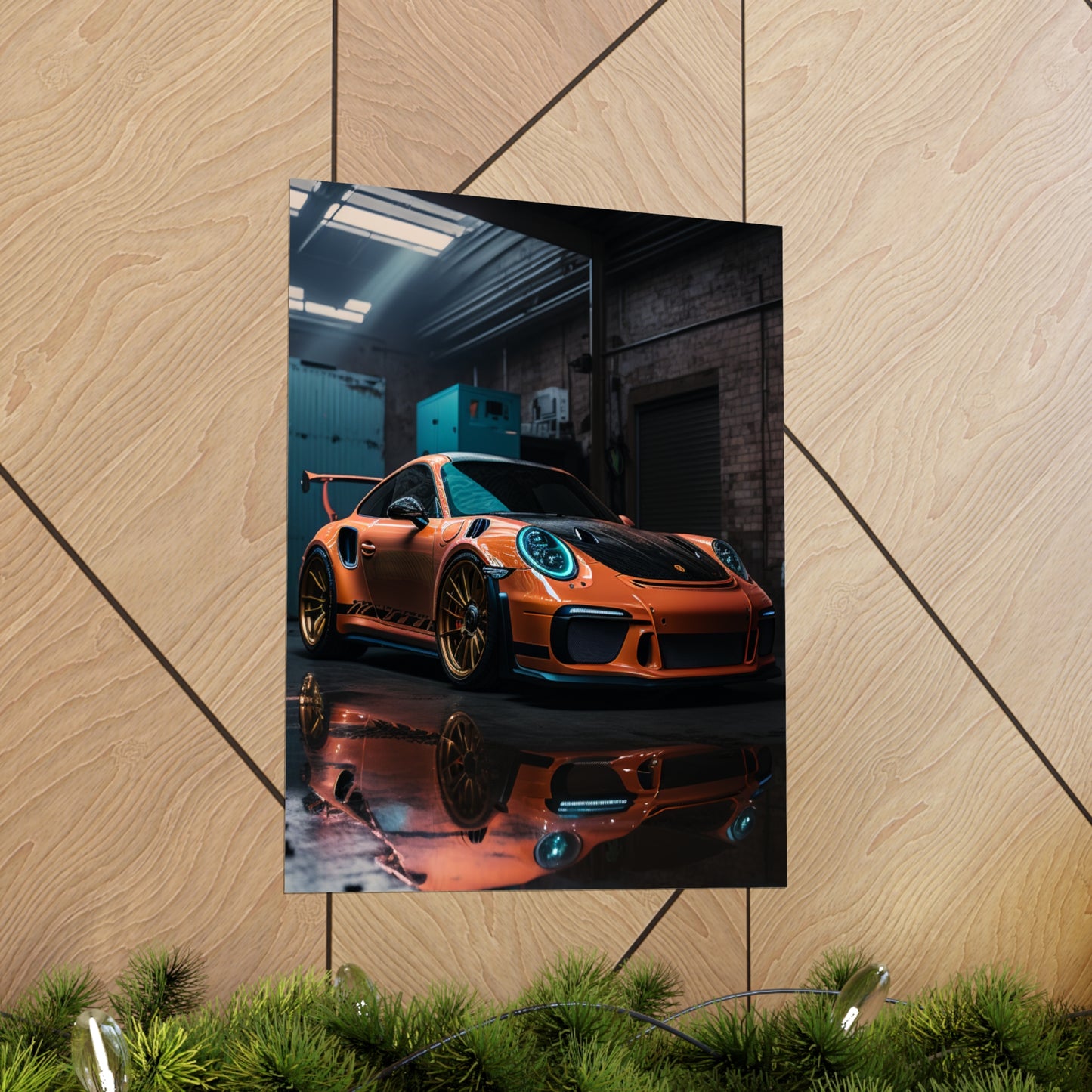 Premium Matte Vertical Posters Porsche Color 1