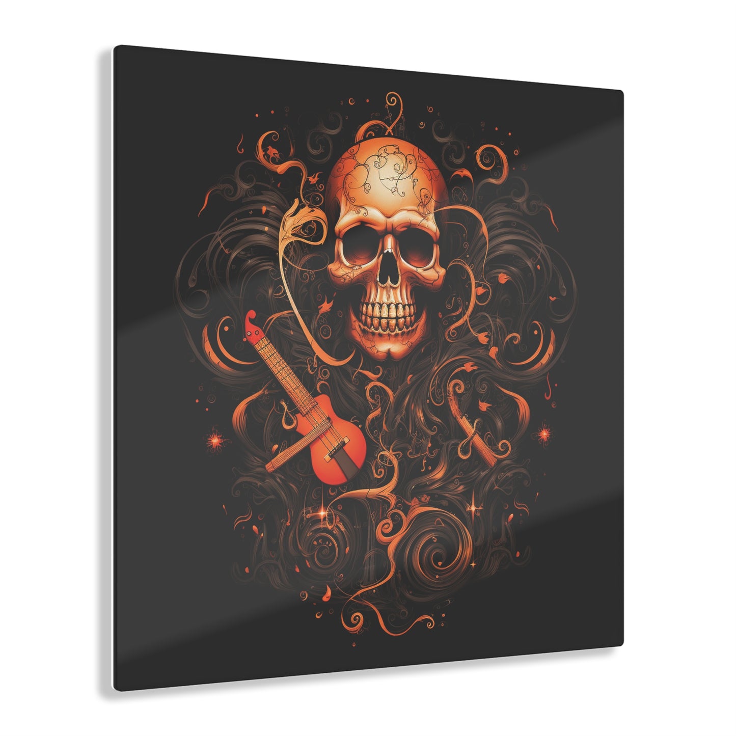 Acrylic Prints Skull Treble Clef 4