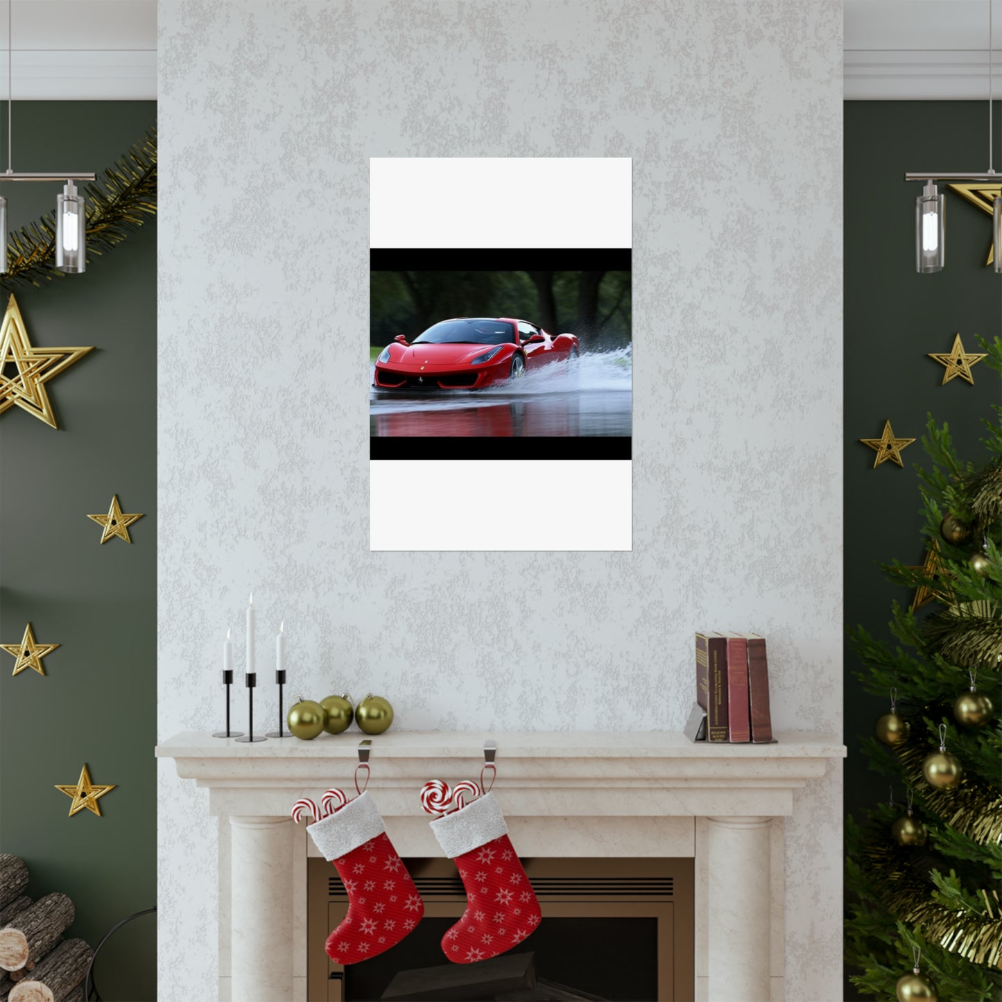 Premium Matte Vertical Posters Water Ferrari Splash 2