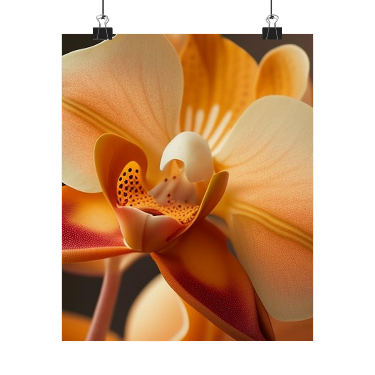 Premium Matte Vertical Posters Orange Orchid 3